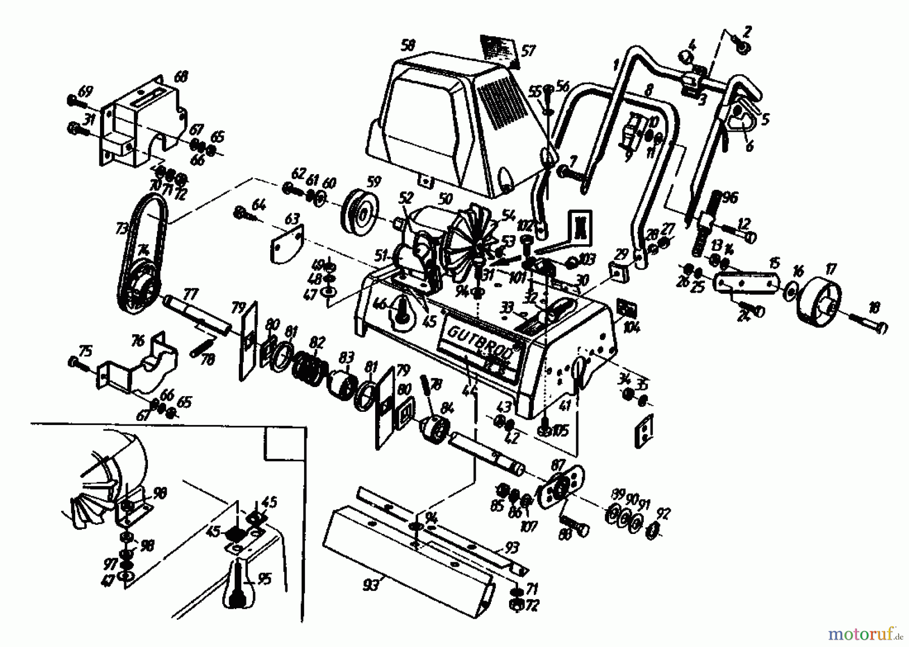  Gutbrod Scarificateur électrique VE 35 02645.09  (1990) Machine de base