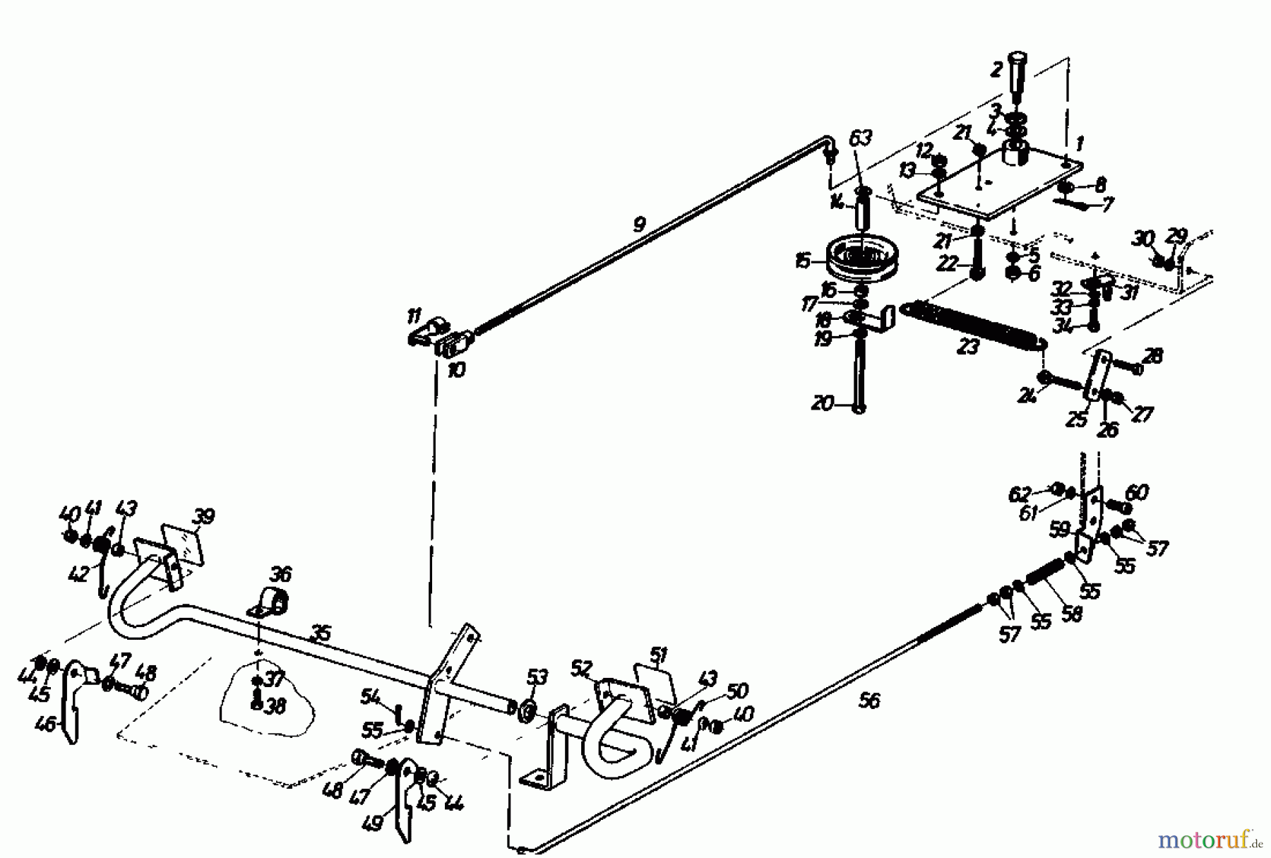  Gutbrod Tracteurs de pelouse Sprint 1000 E 02840.04  (1990) Pedales