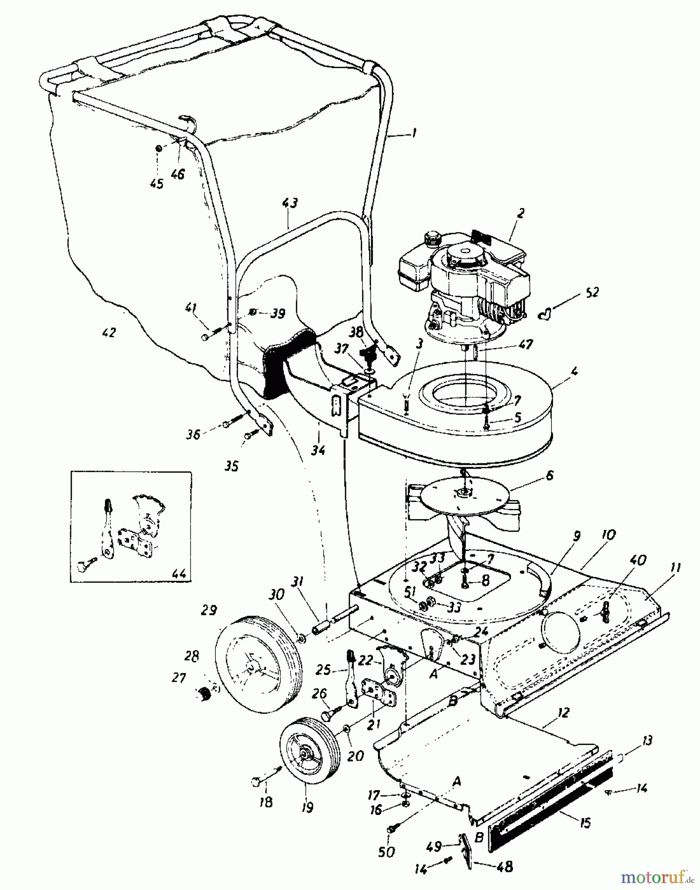  MTD Leaf blower, Blower vac Air-Vac 660 241-6600  (1991) Basic machine