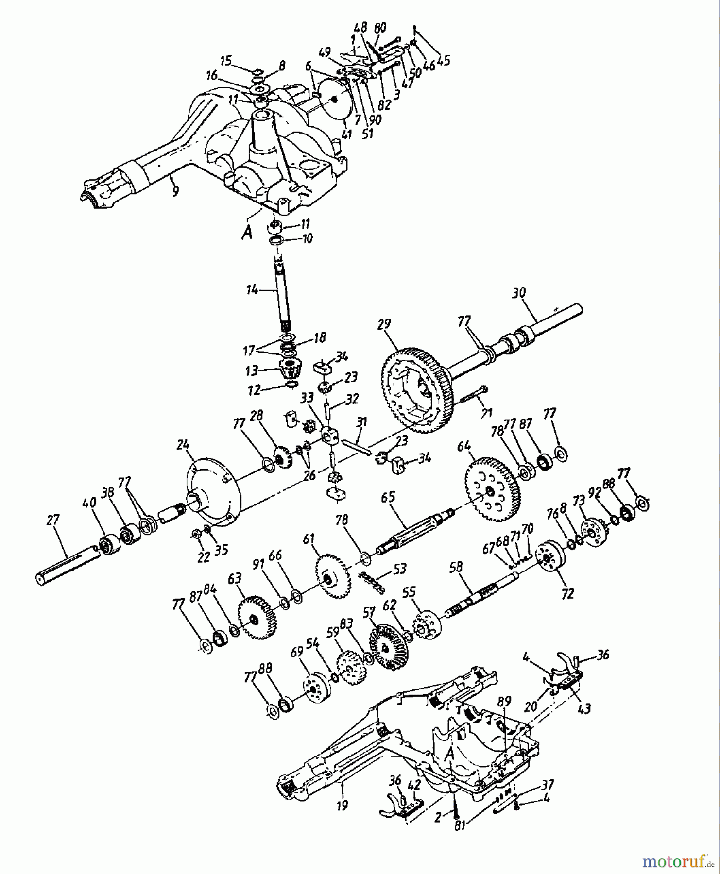  MTD Gartentraktoren SUPER 18 HN 141-849J  (1991) Getriebe