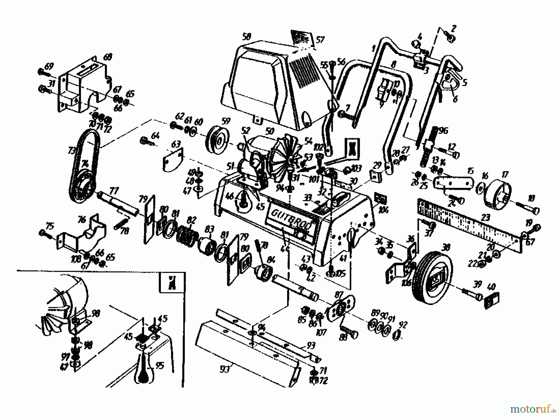  Gutbrod Scarificateur électrique VE 35 02645.09  (1991) Machine de base