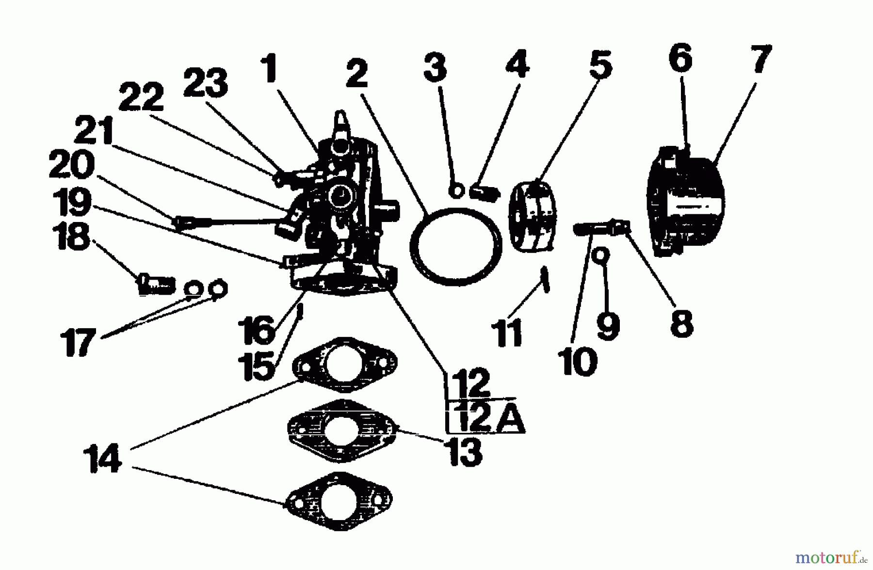  Gutbrod Motofaucheuse BM 100-2/G 07507.01  (1991) Carburateur
