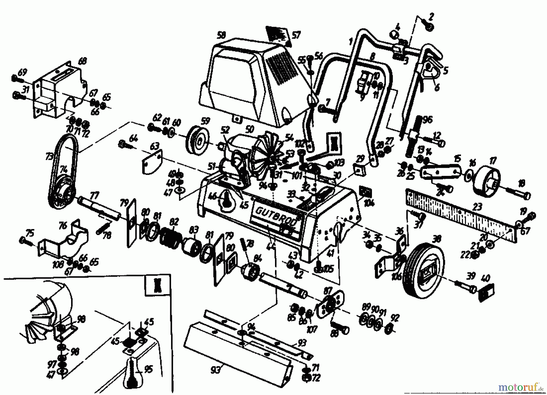  Gutbrod Scarificateur électrique VE 35 02645.09  (1992) Machine de base