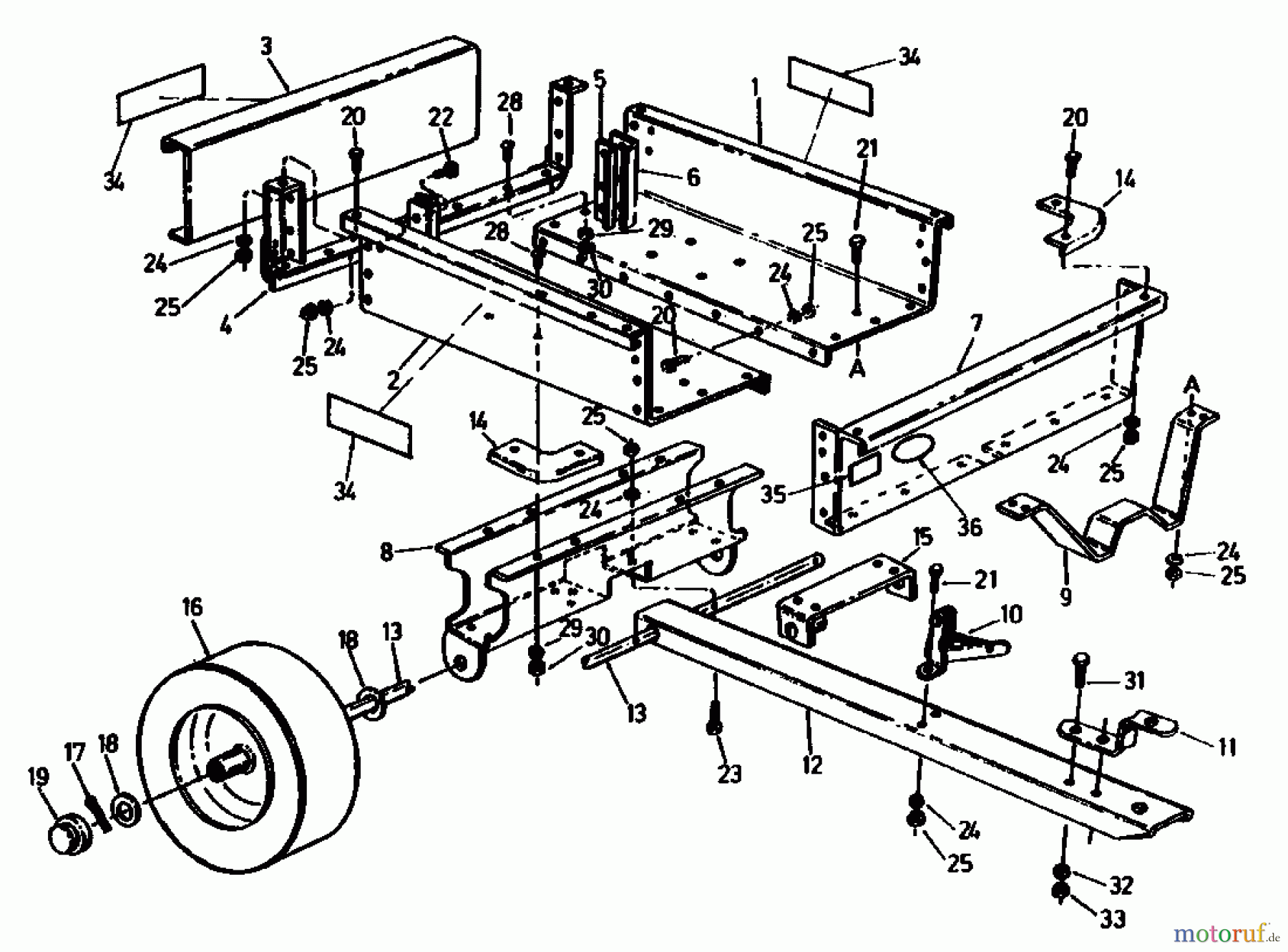  MTD Accèssoires Accèssoires tracteur de jardin et de pelouse Remorque NA 100 04012.01  (1992) Machine de base