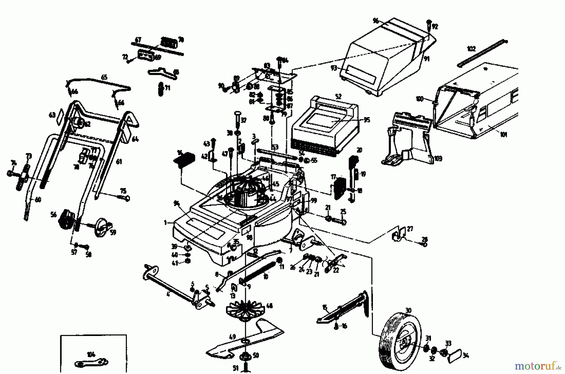  Gutbrod Tondeuse électrique MHE 400 04019.01  (1992) Machine de base