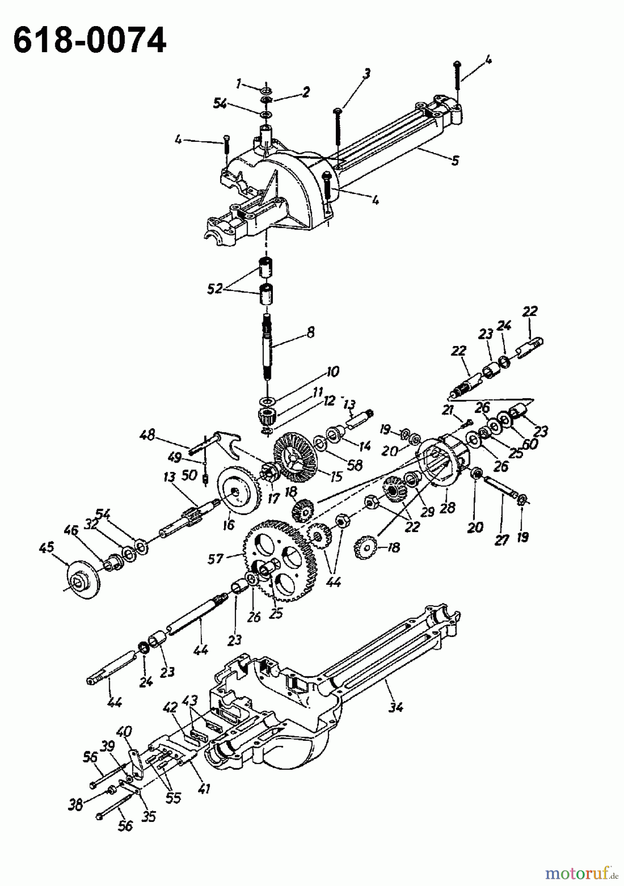  Gardol Tracteurs de pelouse R 10 132-521C646  (1992) Boîte de vitesse