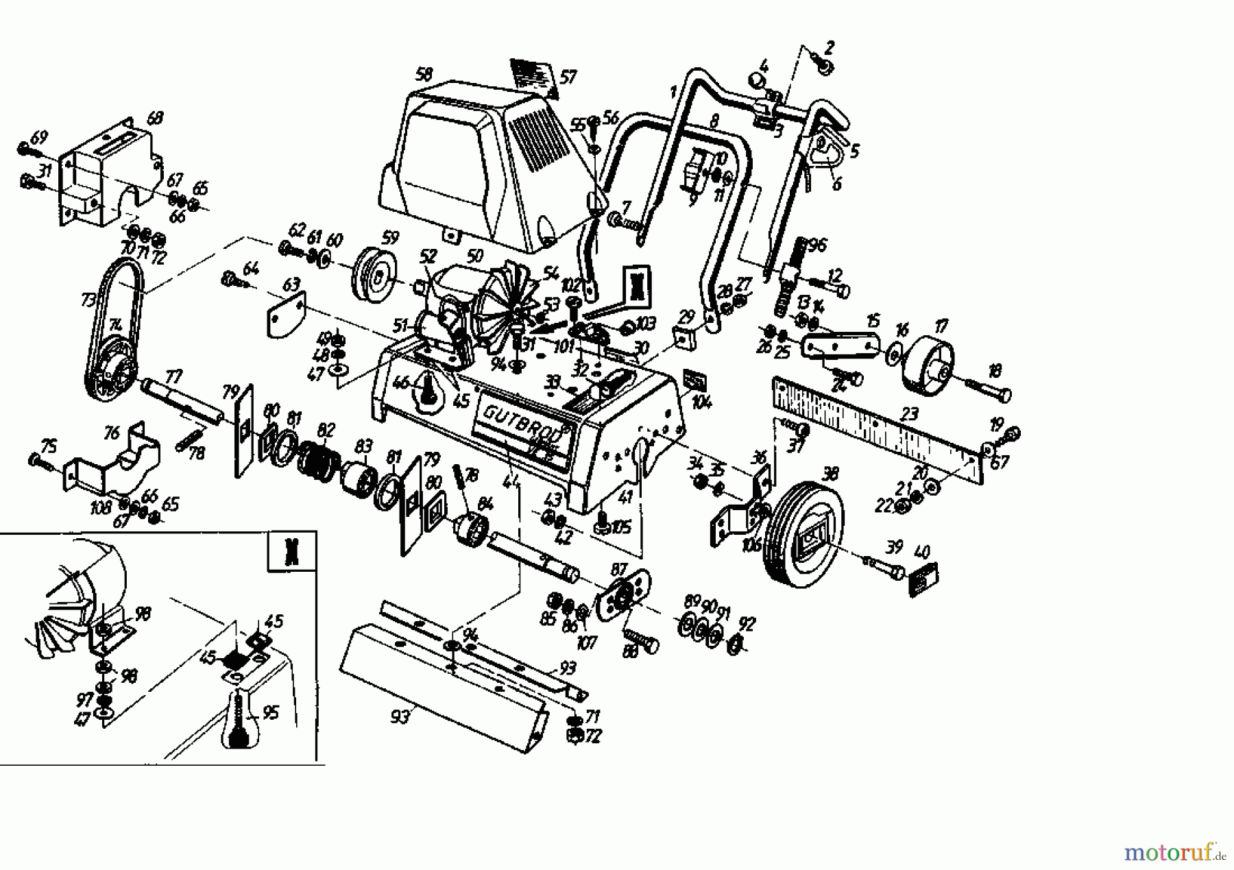  Gutbrod Scarificateur électrique VE 35 02645.09  (1993) Machine de base