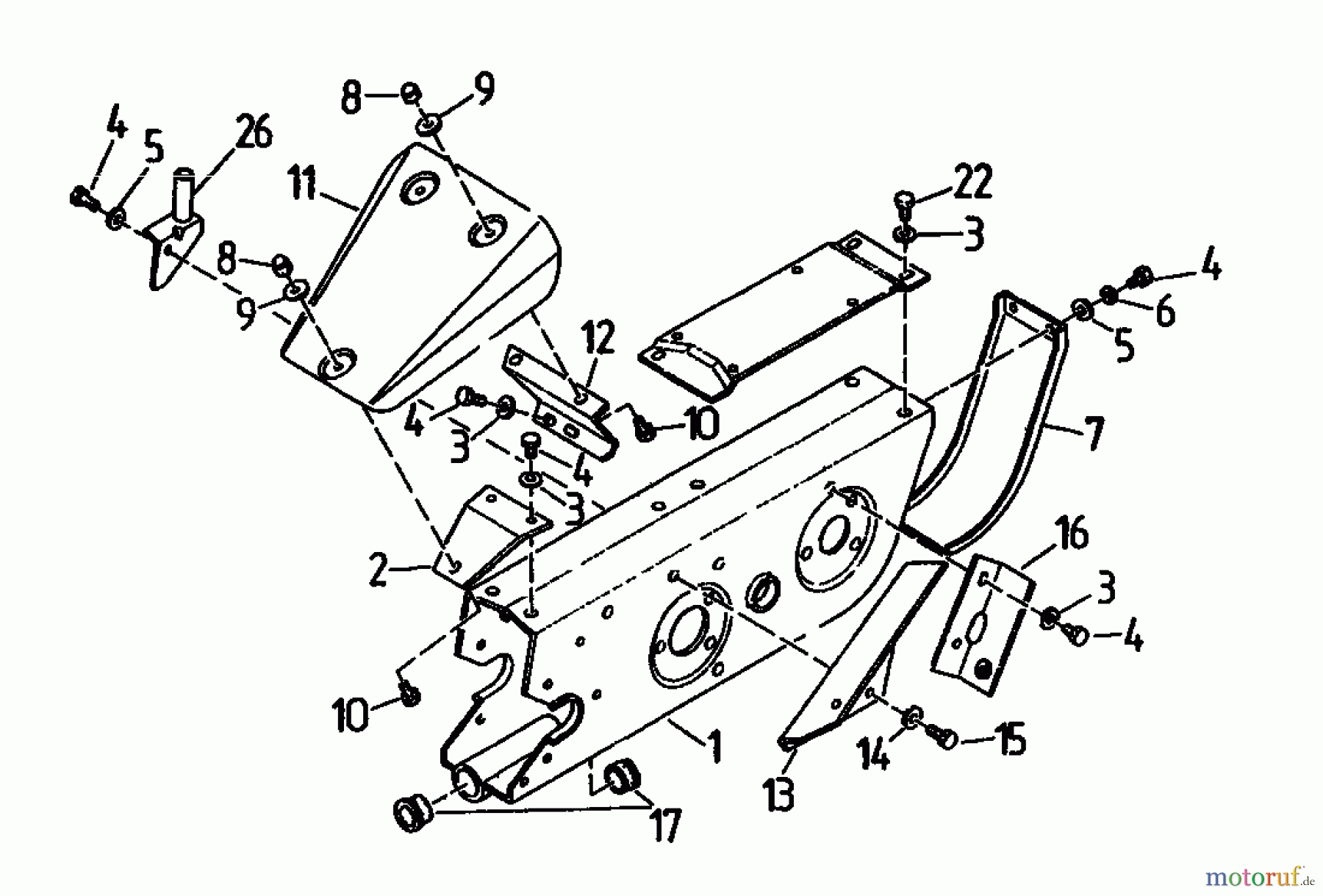  Gutbrod Motofaucheuse BM 91 07517.02  (1994) Carter boite de vitesse