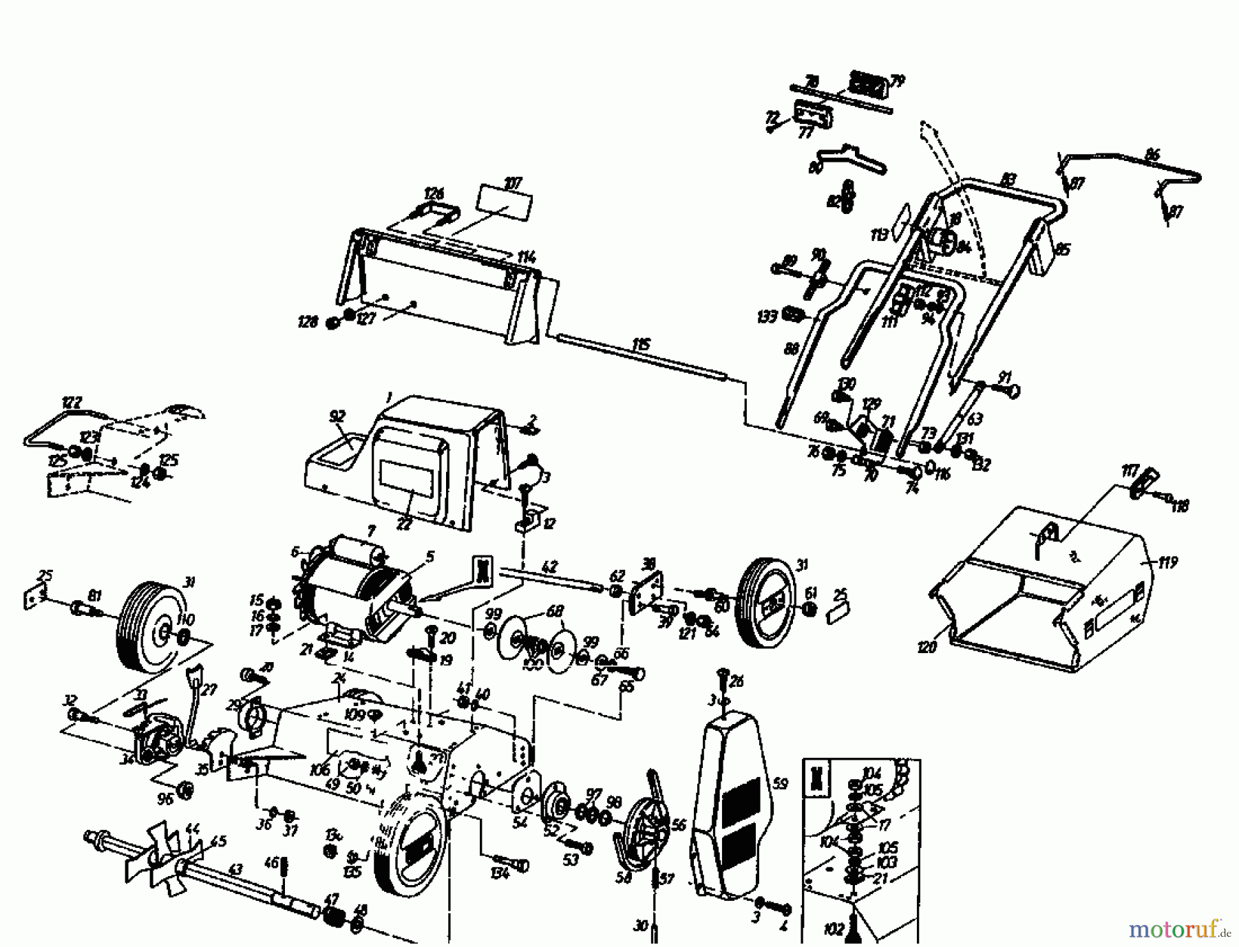  Gutbrod Scarificateur électrique MVE 400 04009.01  (1994) Machine de base