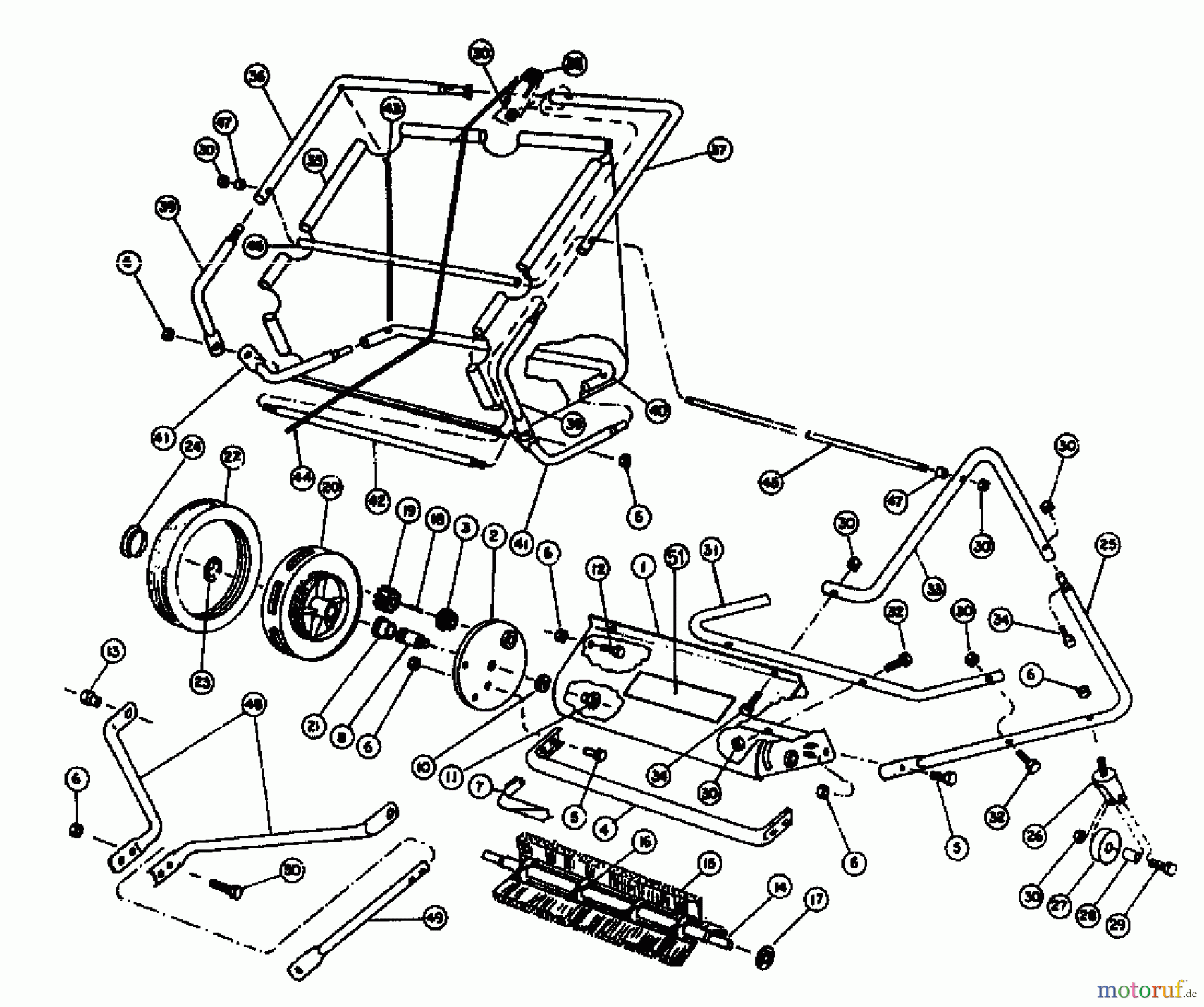  MTD Accèssoires Accèssoires tracteur de jardin et de pelouse Balai ARK 02667.05  (1994) Machine de base