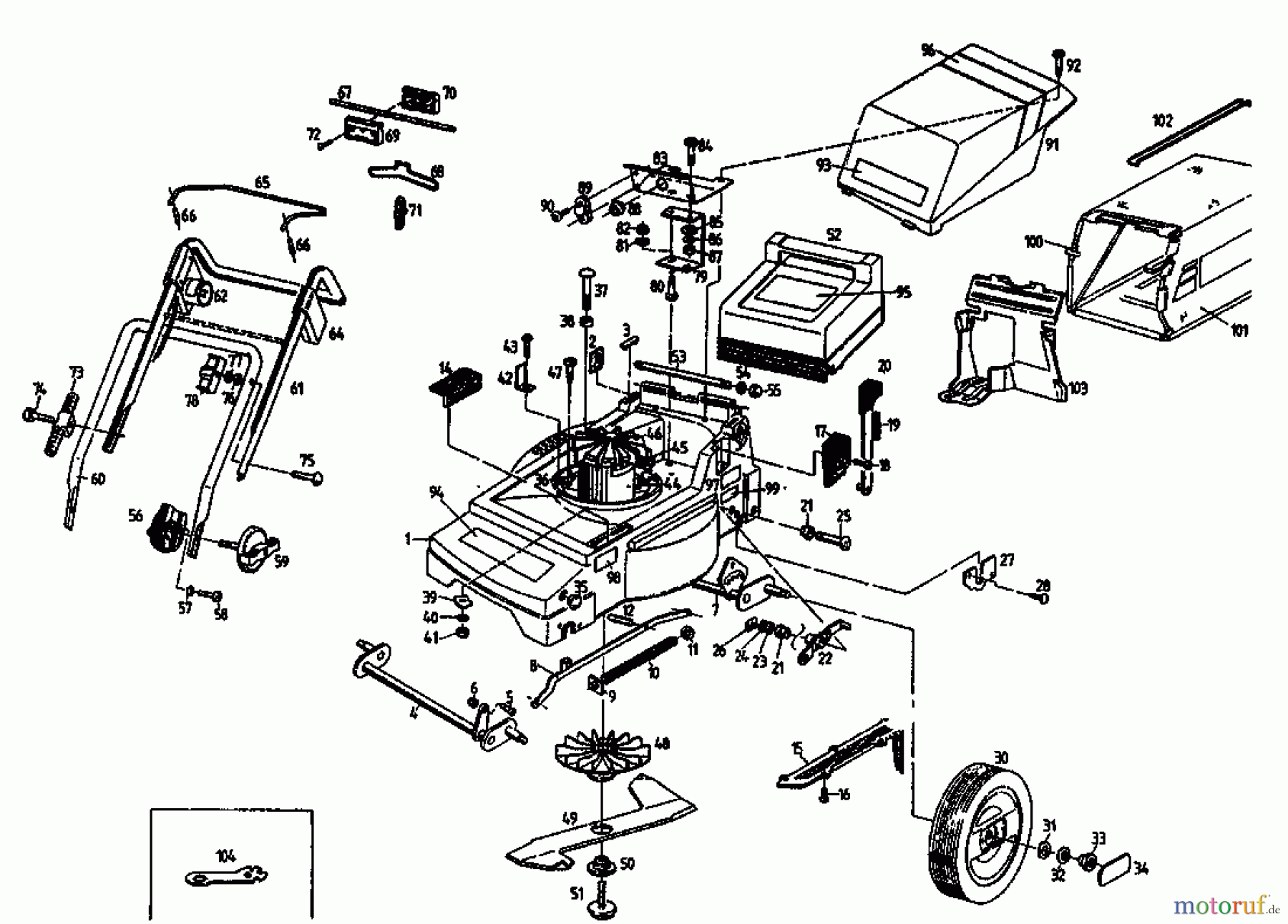  Gutbrod Tondeuse électrique MHE 400 04019.01  (1994) Machine de base