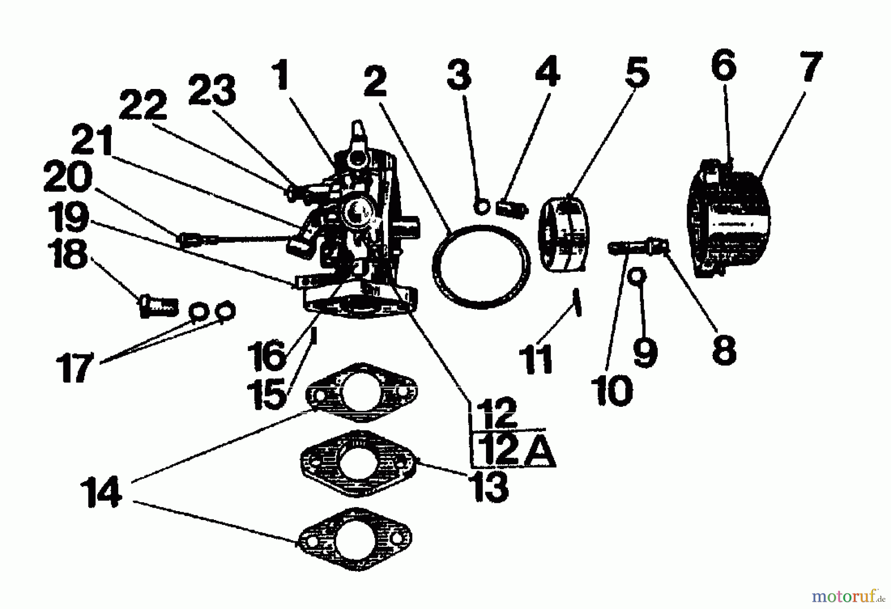  Gutbrod Motofaucheuse BM 100-2/G 07508.06  (1995) Carburateur