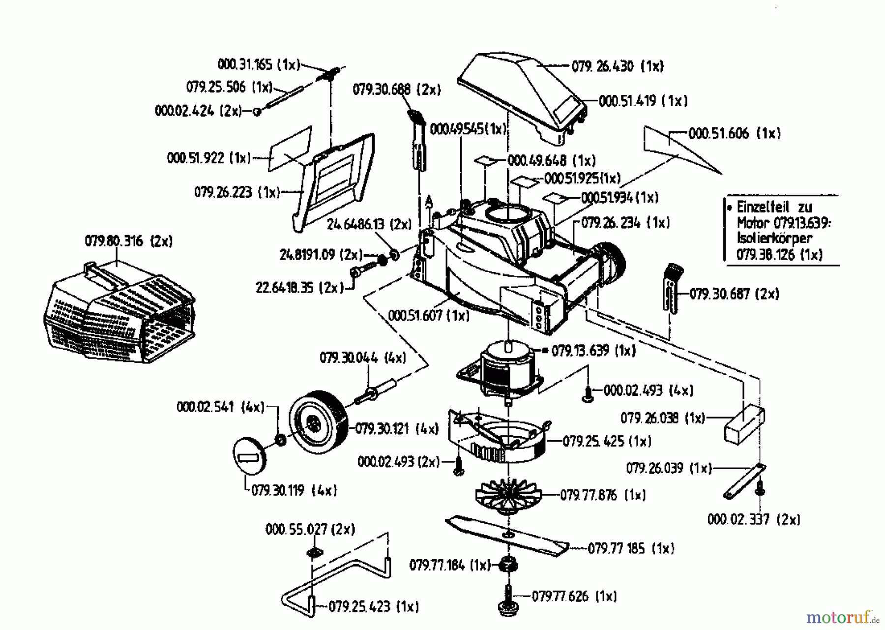  Gutbrod Tondeuse électrique HE 32-1000 04027.03  (1995) Machine de base