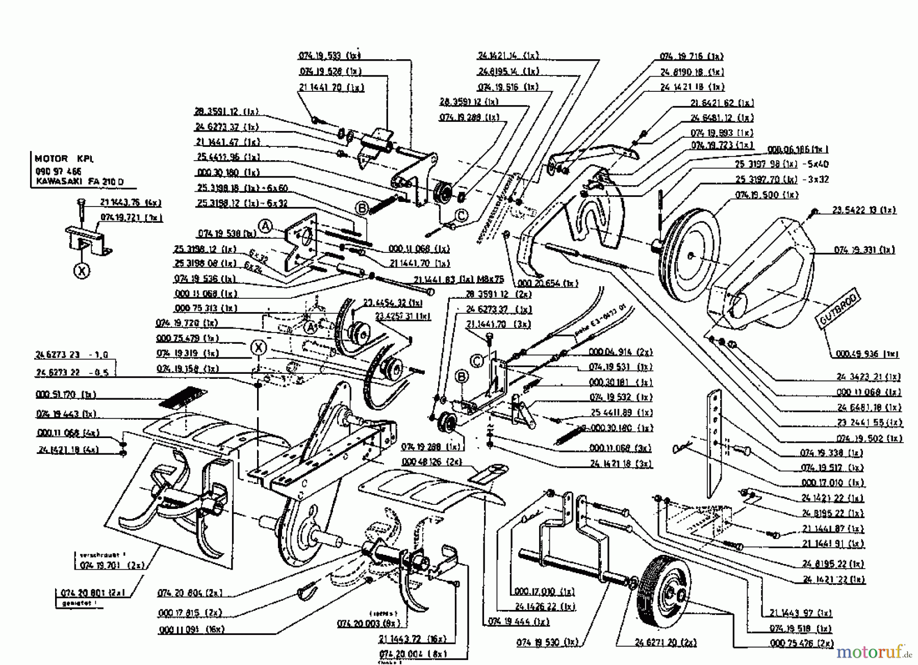  Gutbrod Motobineuse MB 62-52 K 07518.03  (1996) Machine de base
