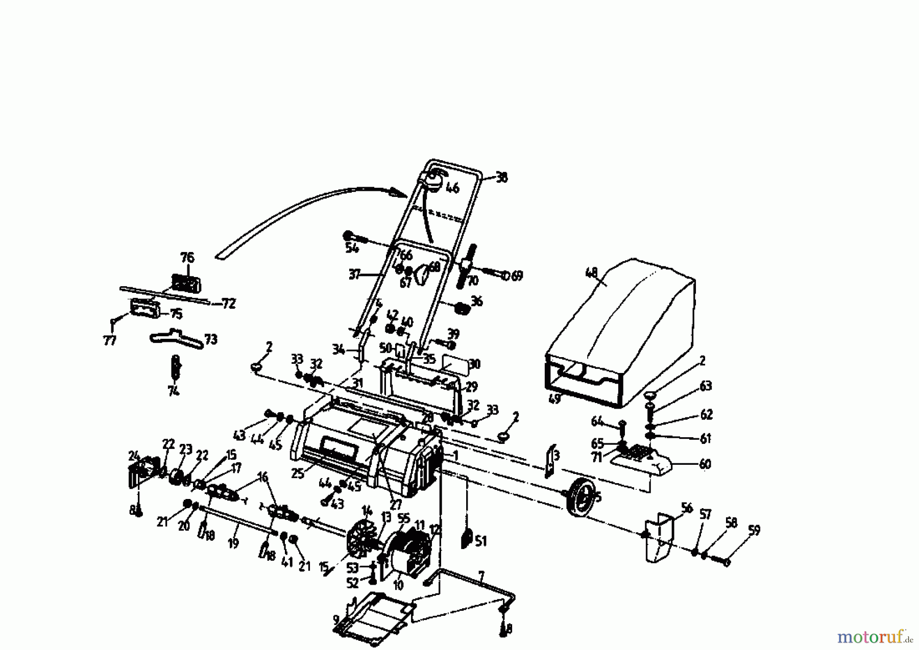  Golf Scarificateur électrique 133 VE 02826.07  (1996) Machine de base