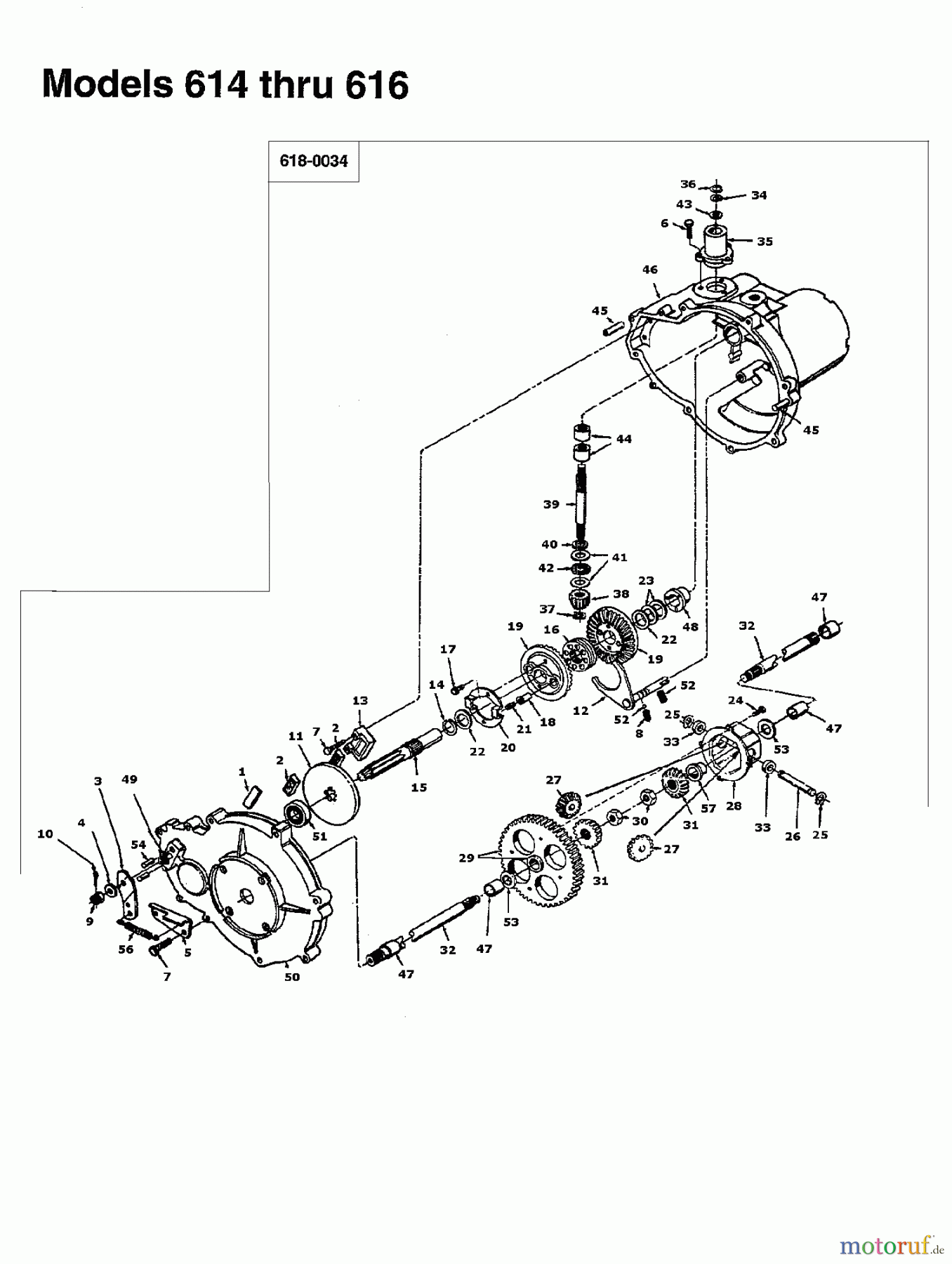  MTD Tracteurs de pelouse F 145 136M615G678  (1996) Boîte de vitesse