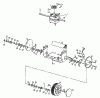 MTD GES 45 CE 04061.03 (1997) Spareparts Gearbox, Wheels, Cutting hight adjustment