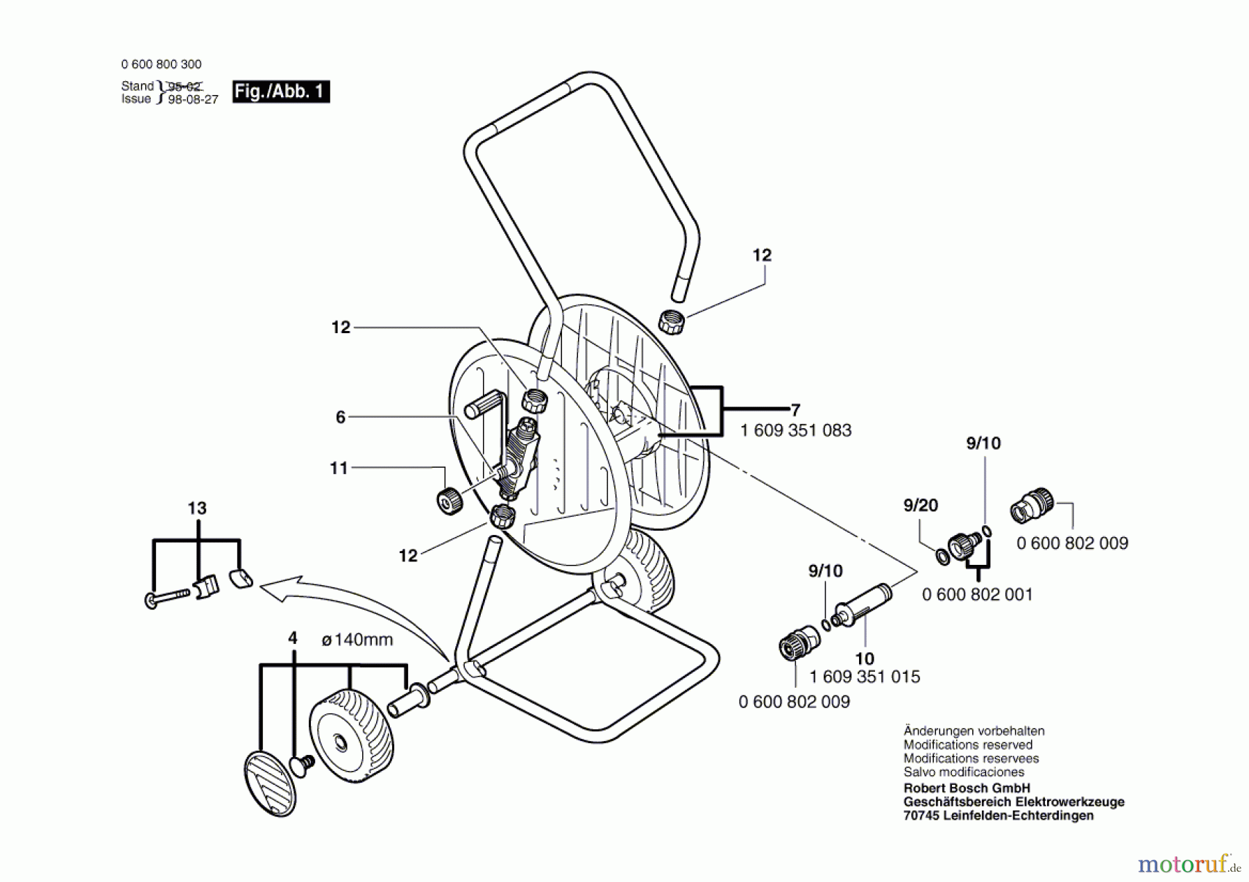  Bosch Wassertechnik Schlauchwagen ASW 65-1/2