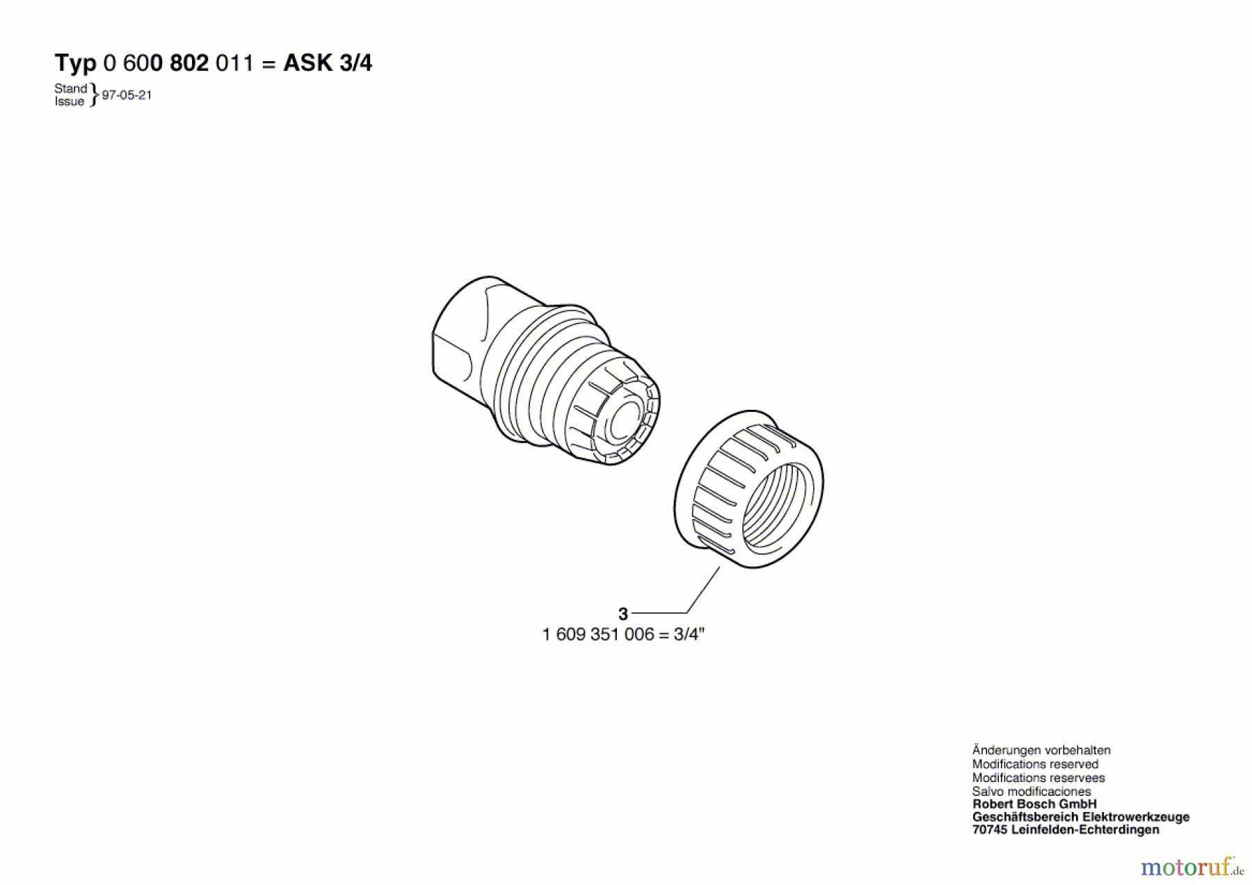 Bosch Wassertechnik Hahnanschlussstück ASK 3/4 Seite 1