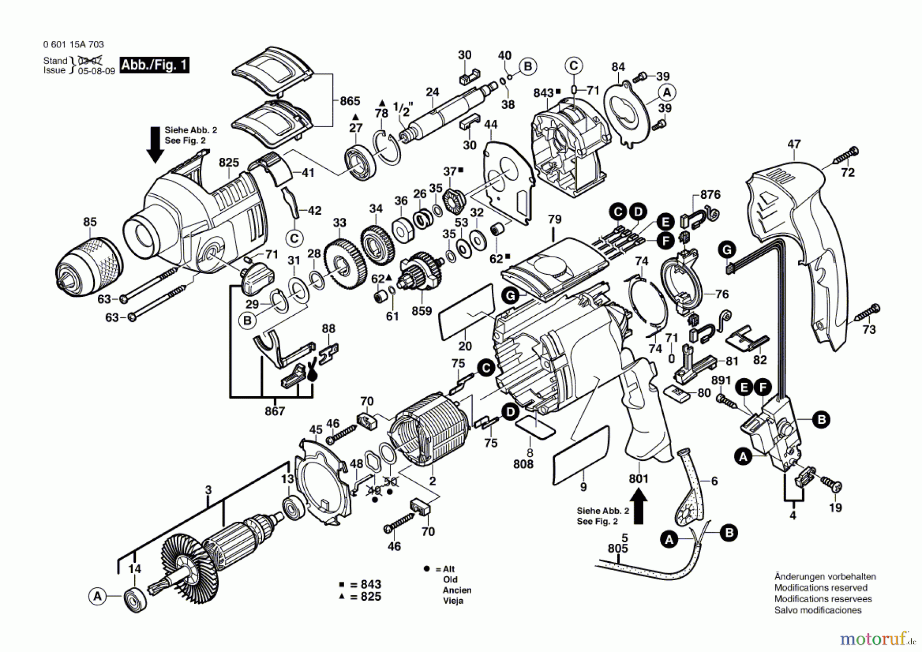  Bosch Werkzeug Schlagbohrmaschine GSB 2200 Seite 1