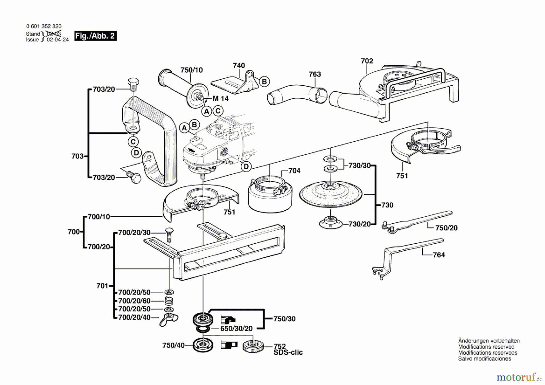  Bosch Werkzeug Winkelschleifer GWS 2000-230 J Seite 2