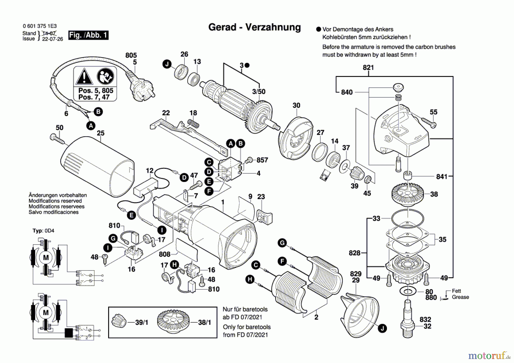  Bosch Werkzeug Winkelschleifer GWS 6-115 Seite 1
