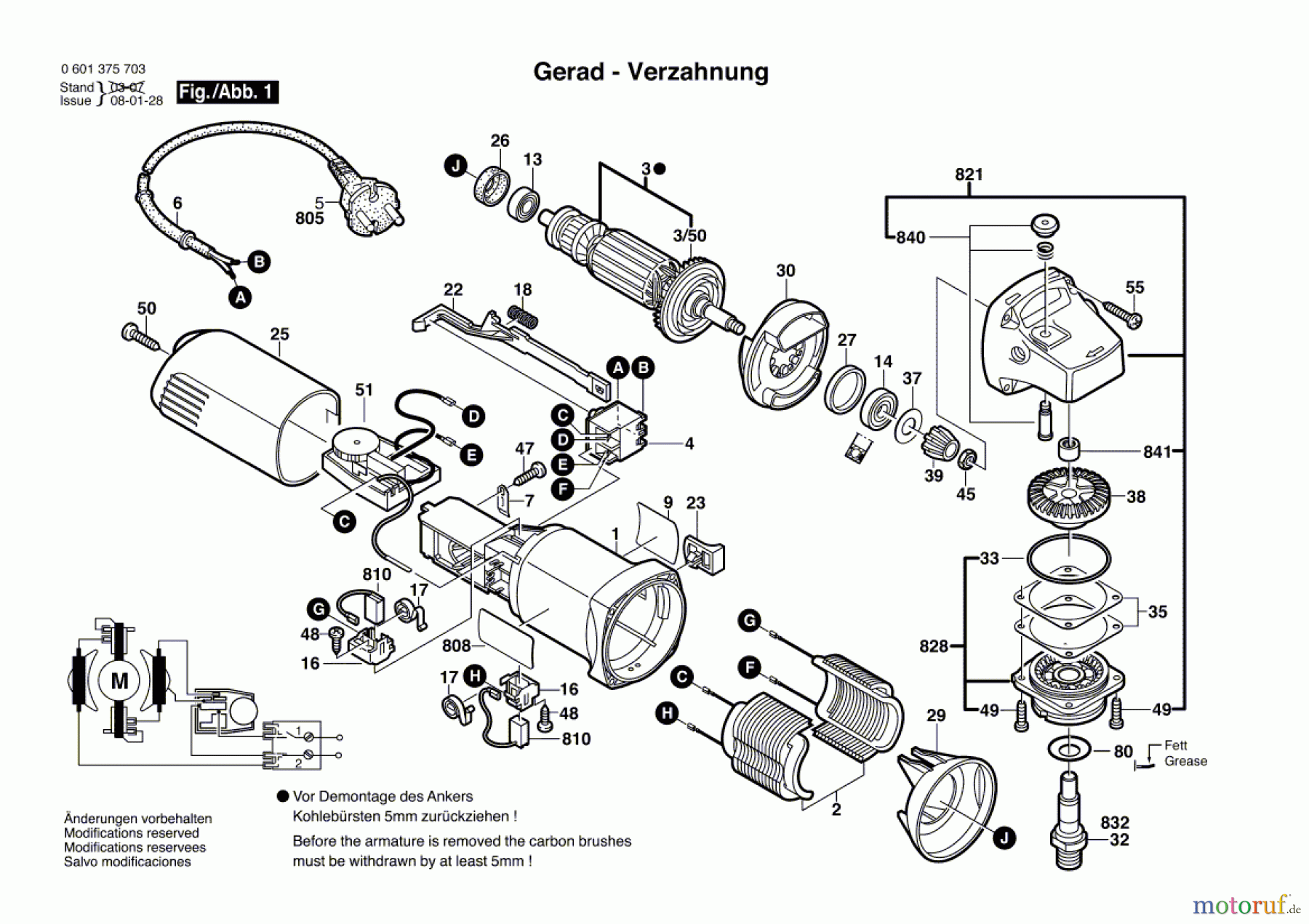  Bosch Werkzeug Winkelschleifer GWS 6-115 E Seite 1