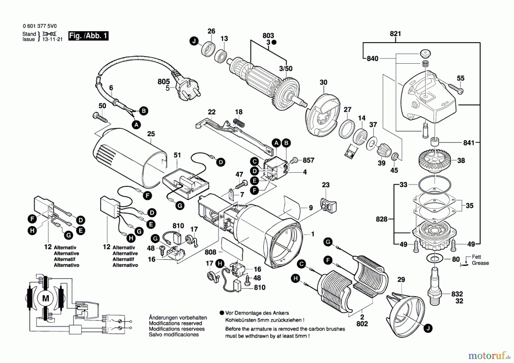  Bosch Werkzeug Winkelschleifer GWS 8-125 C Seite 1