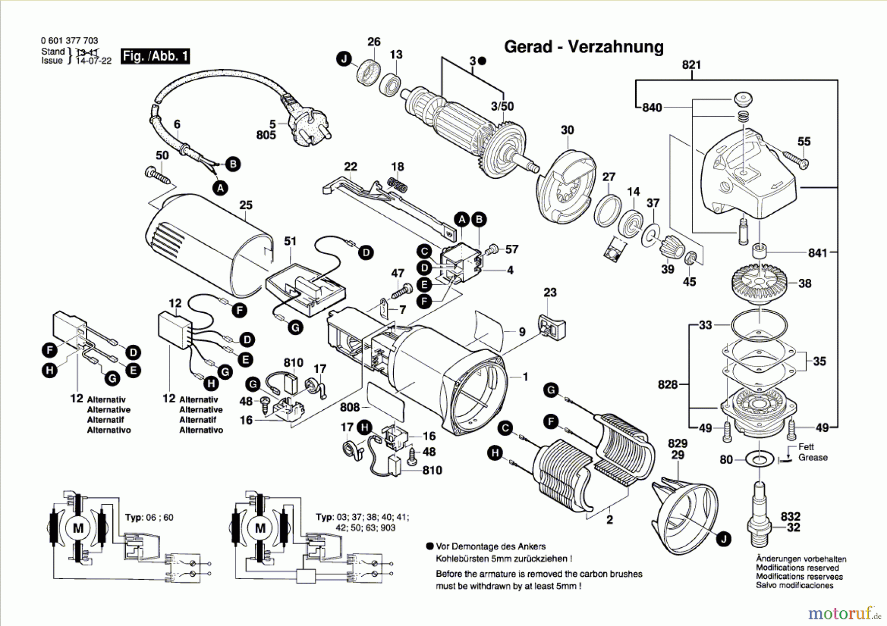  Bosch Werkzeug Winkelschleifer GWS 850 C Seite 1