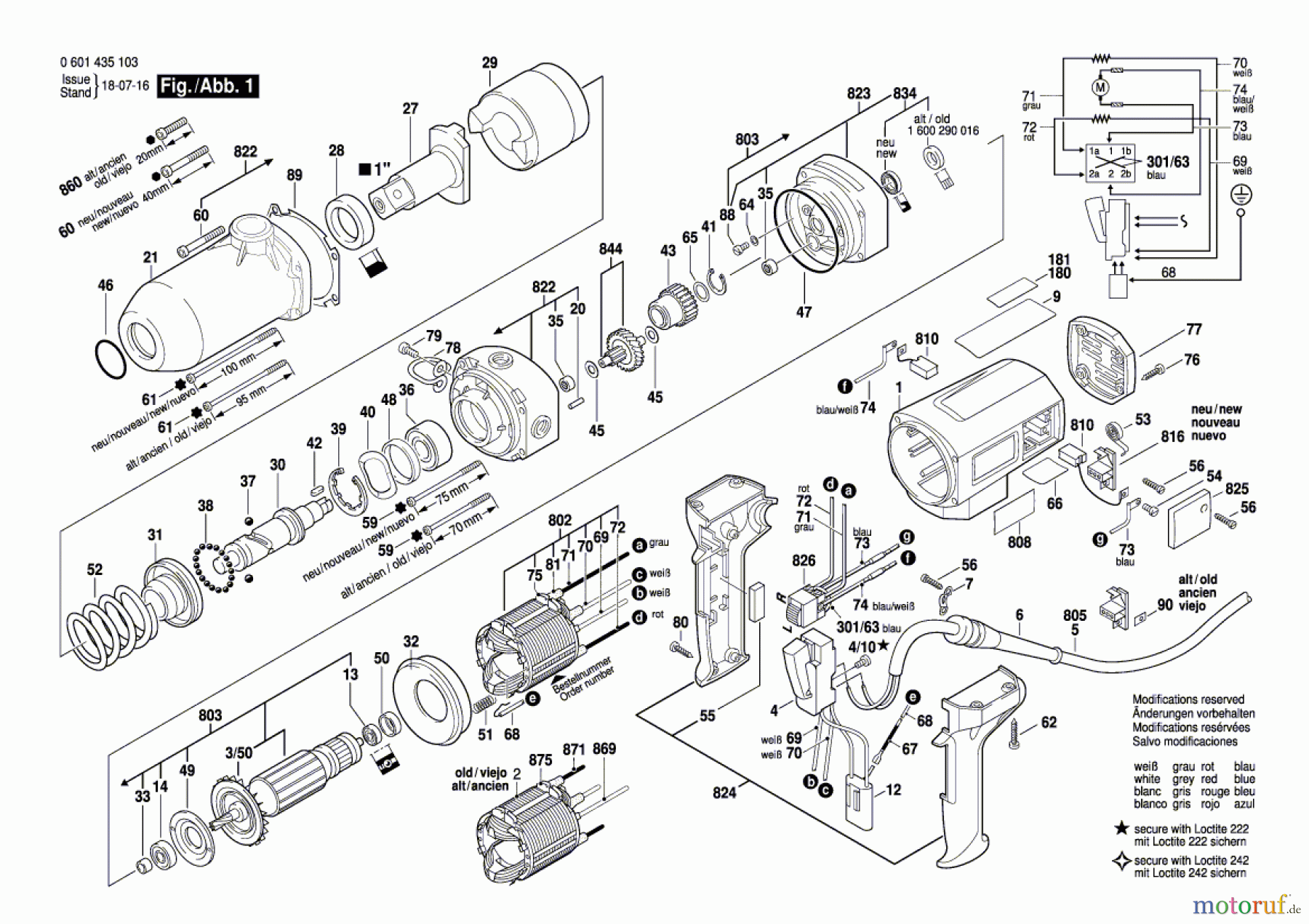  Bosch Werkzeug Schlagschrauber 1435 R Seite 1