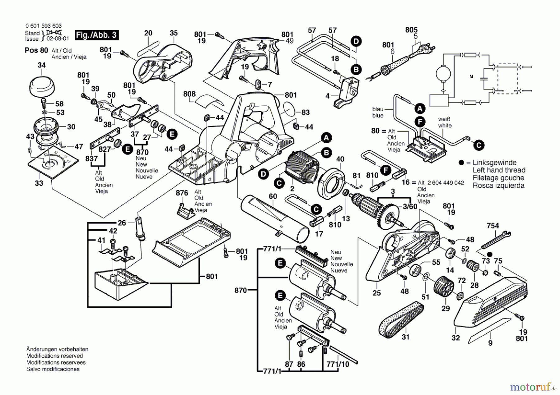  Bosch Werkzeug Handhobel GHO 36-82 C Seite 3