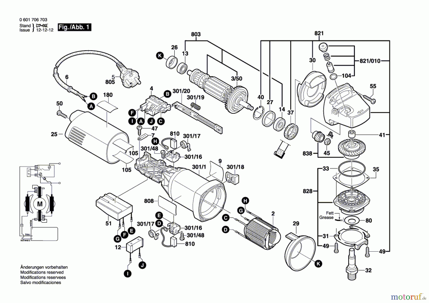  Bosch Werkzeug Winkelschleifer GWS 14-150 C Seite 1