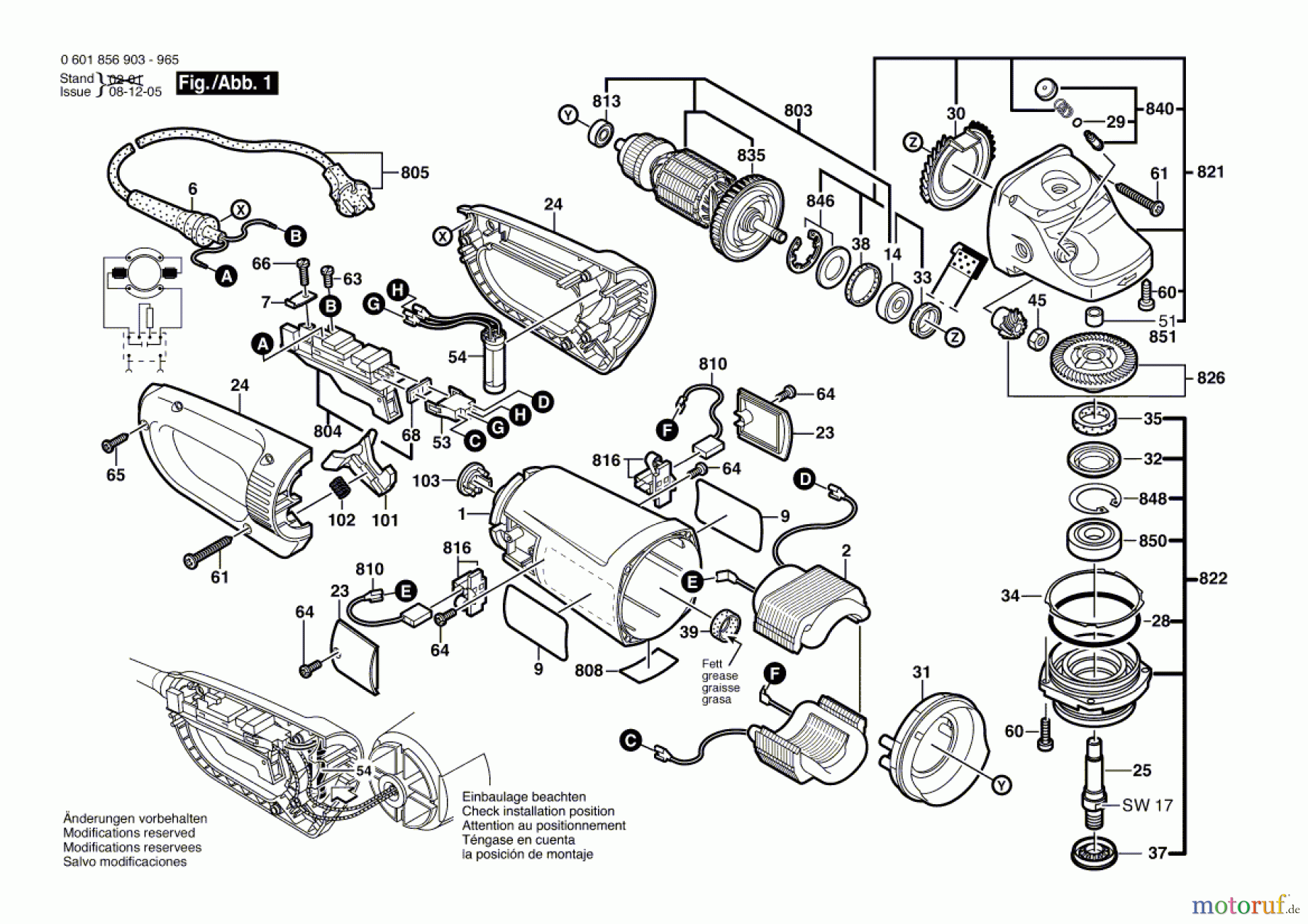  Bosch Werkzeug Winkelschleifer GWS 26-230 JB Seite 1