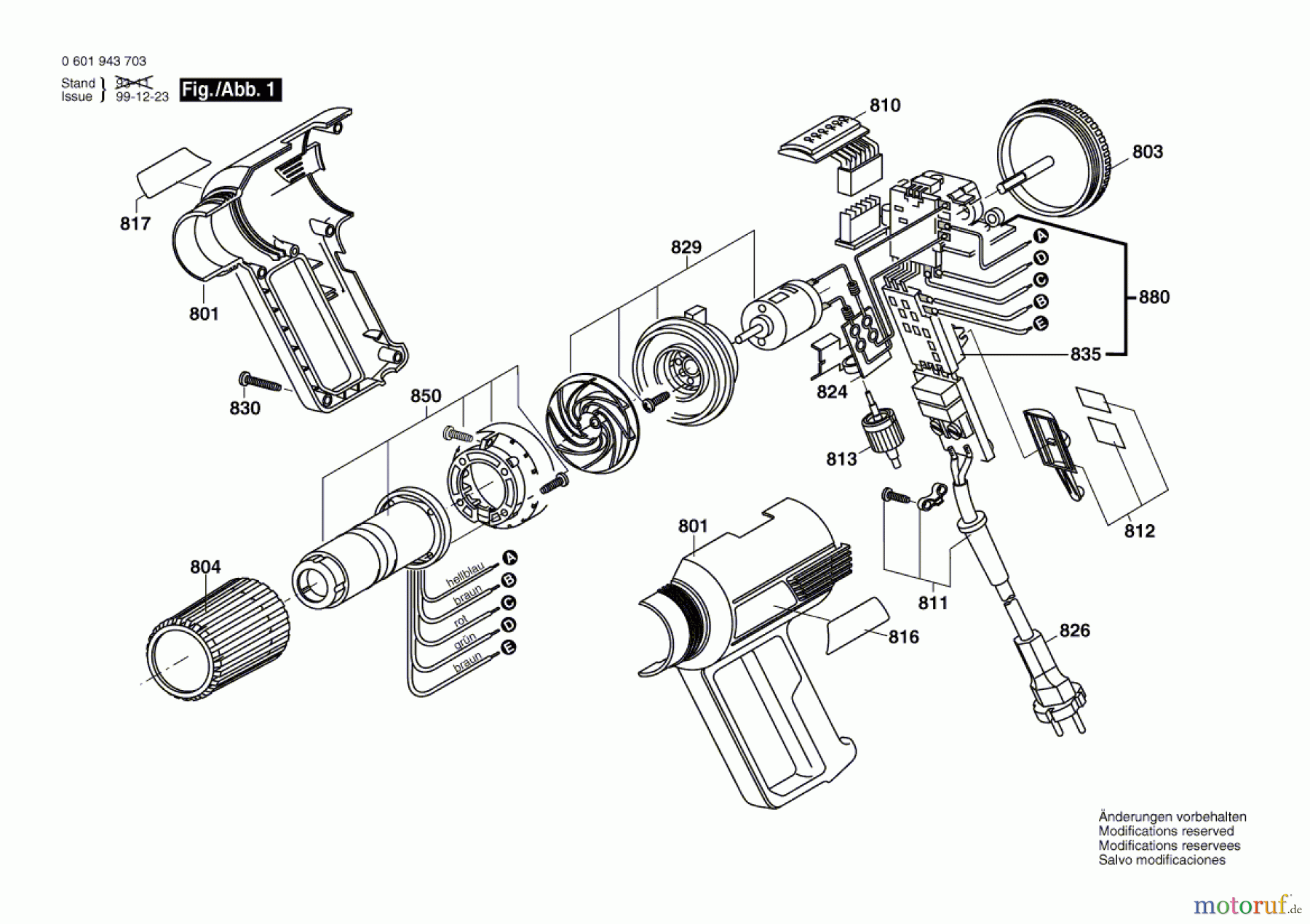  Bosch Werkzeug Heissluftgebläse GHG 650 LCE Seite 1
