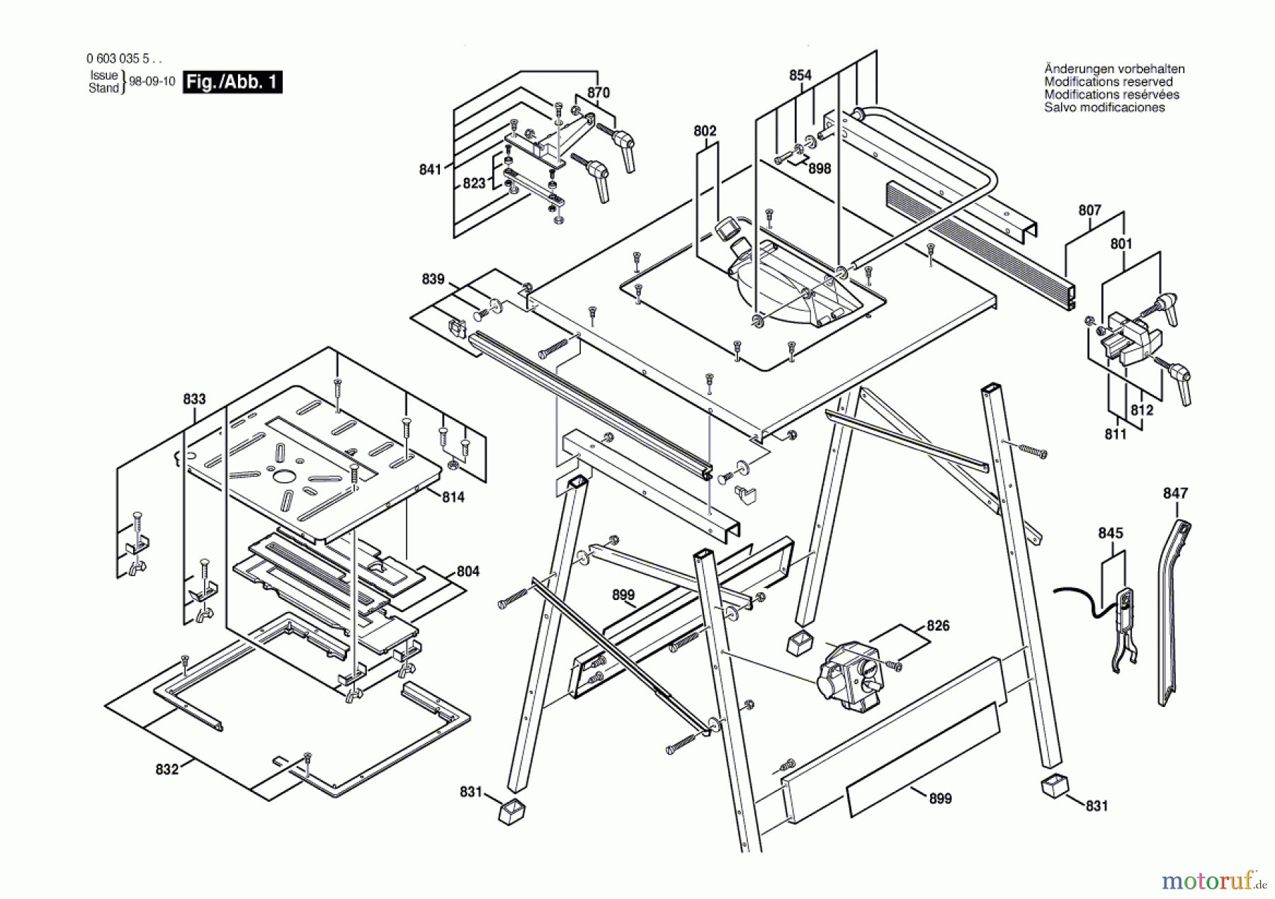  Bosch Werkzeug Säge-/Frästisch MT 65 Seite 1