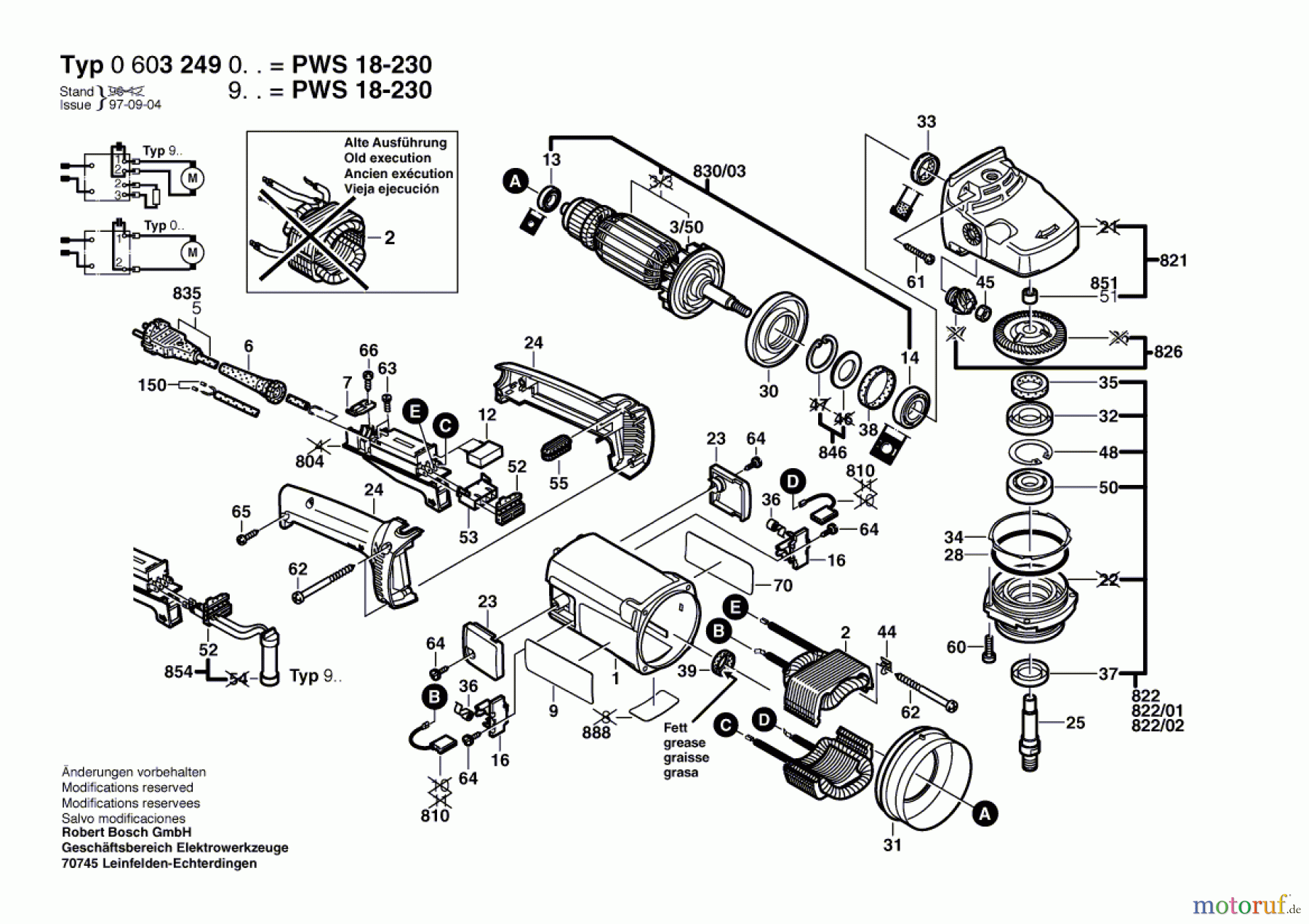  Bosch Werkzeug Winkelschleifer PWS 18-230 Seite 1
