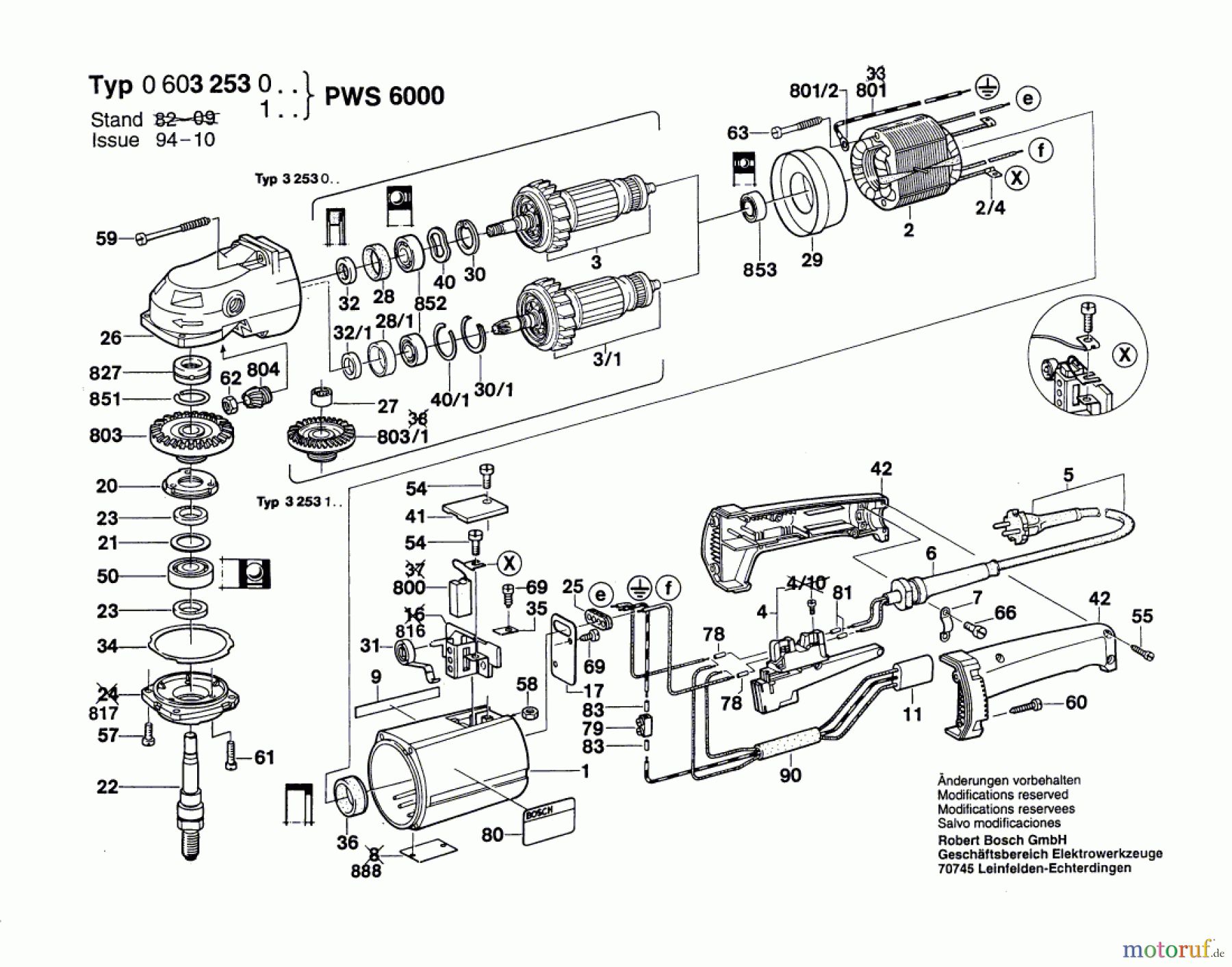  Bosch Werkzeug Winkelschleifer PWS 6000 Seite 1