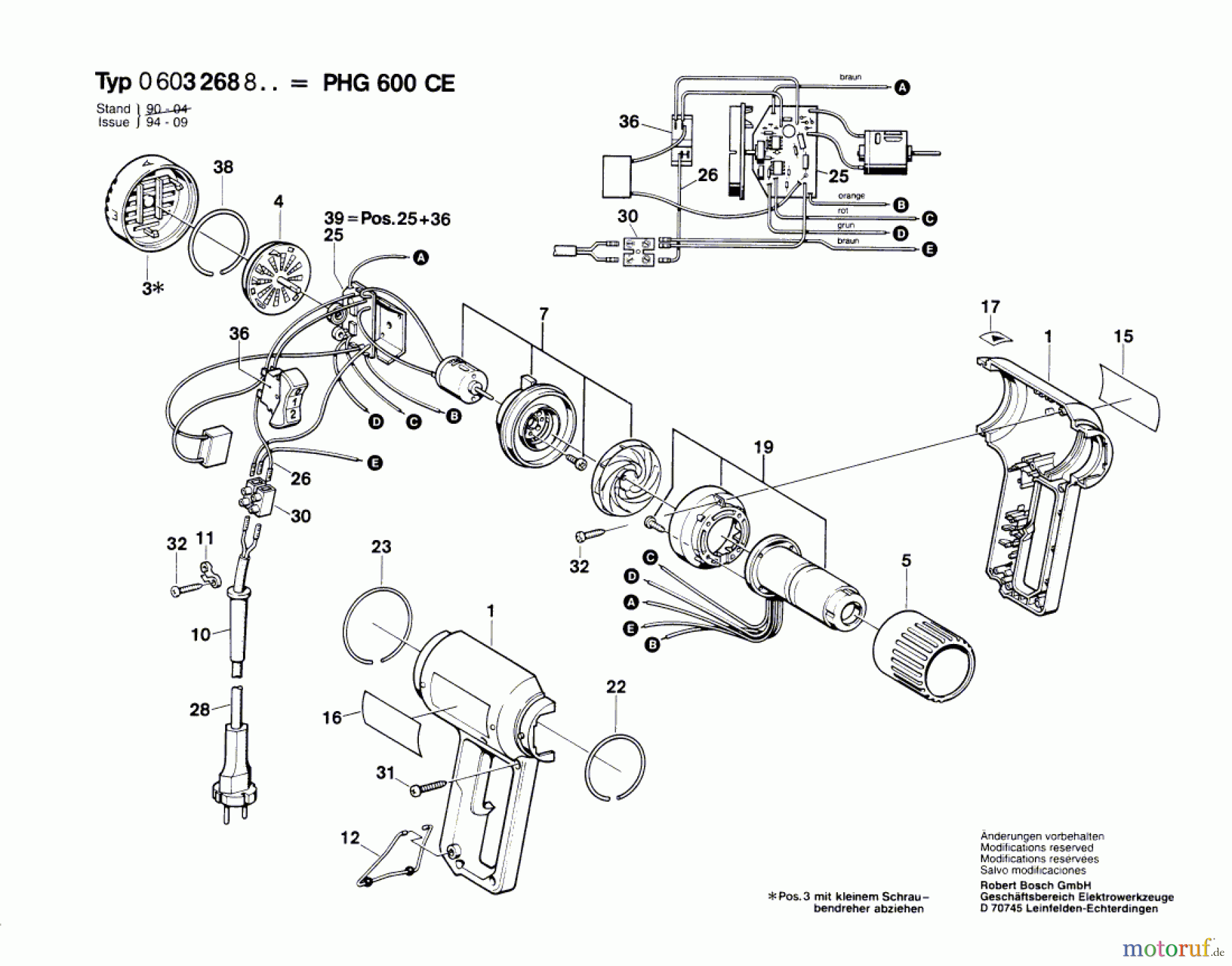  Bosch Werkzeug Heissluftgebläse PHG 600 CE Seite 1