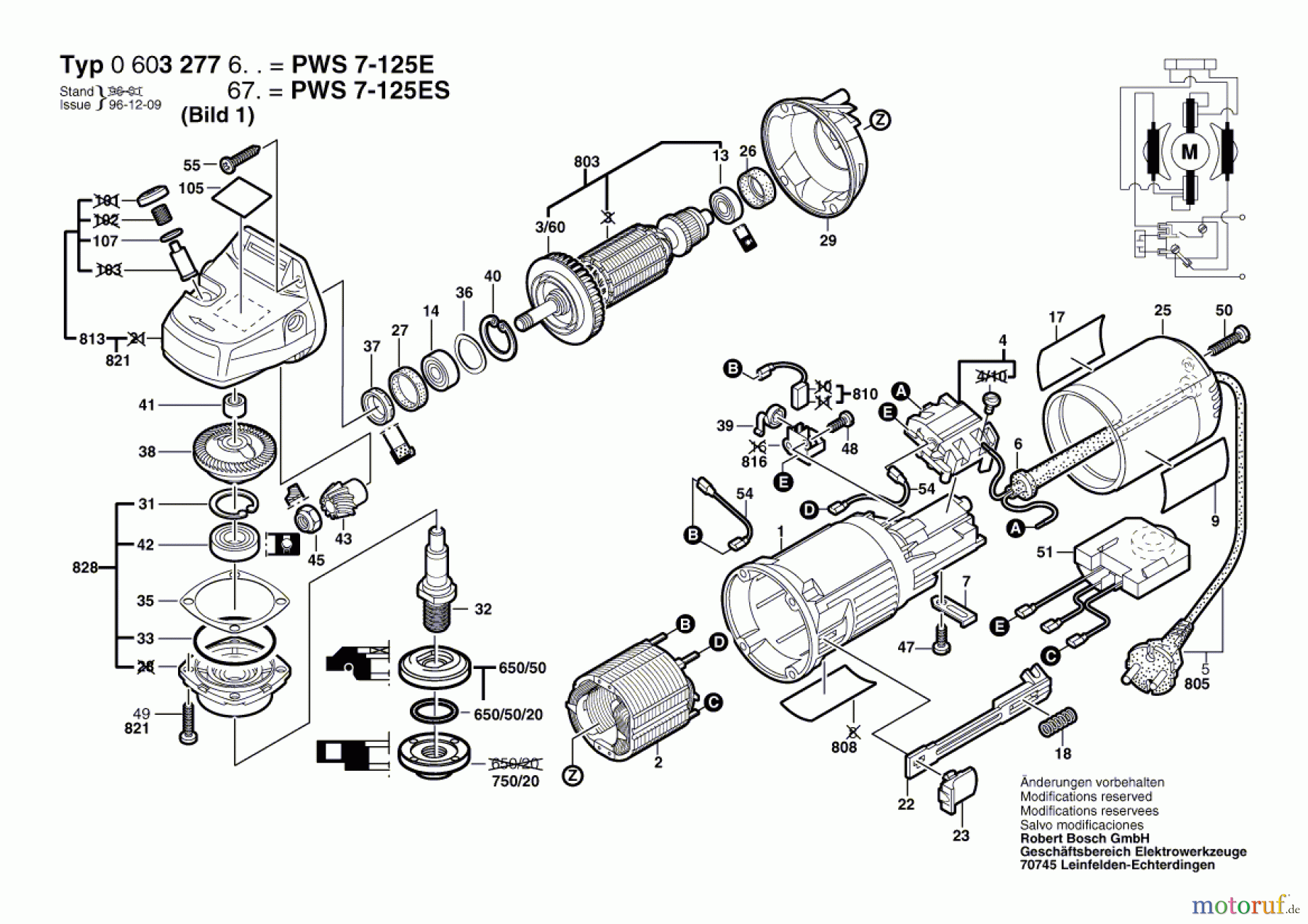 Bosch Werkzeug Winkelschleifer PWS 7-125 E Seite 1