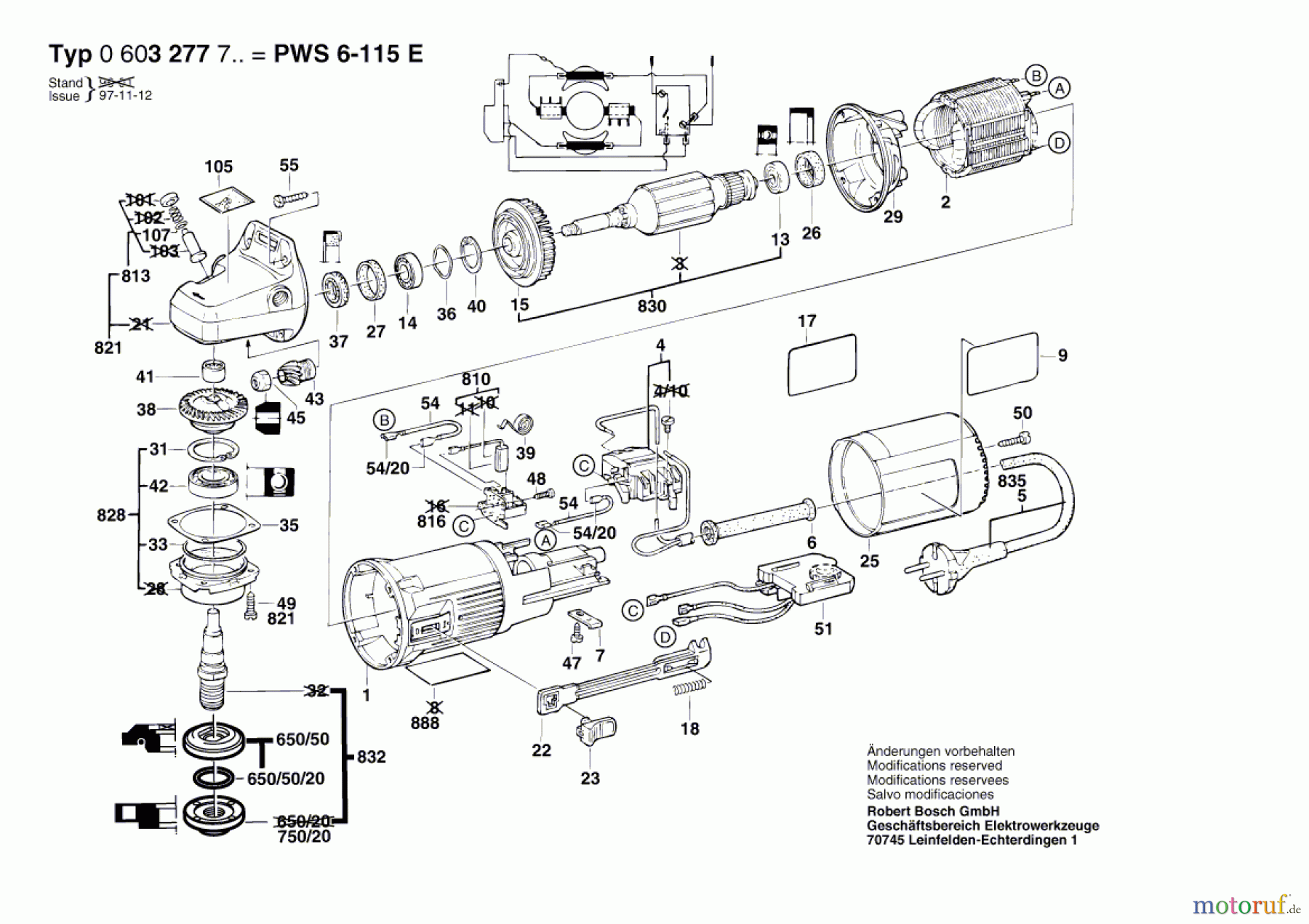  Bosch Werkzeug Winkelschleifer PWS 6-115 E Seite 1