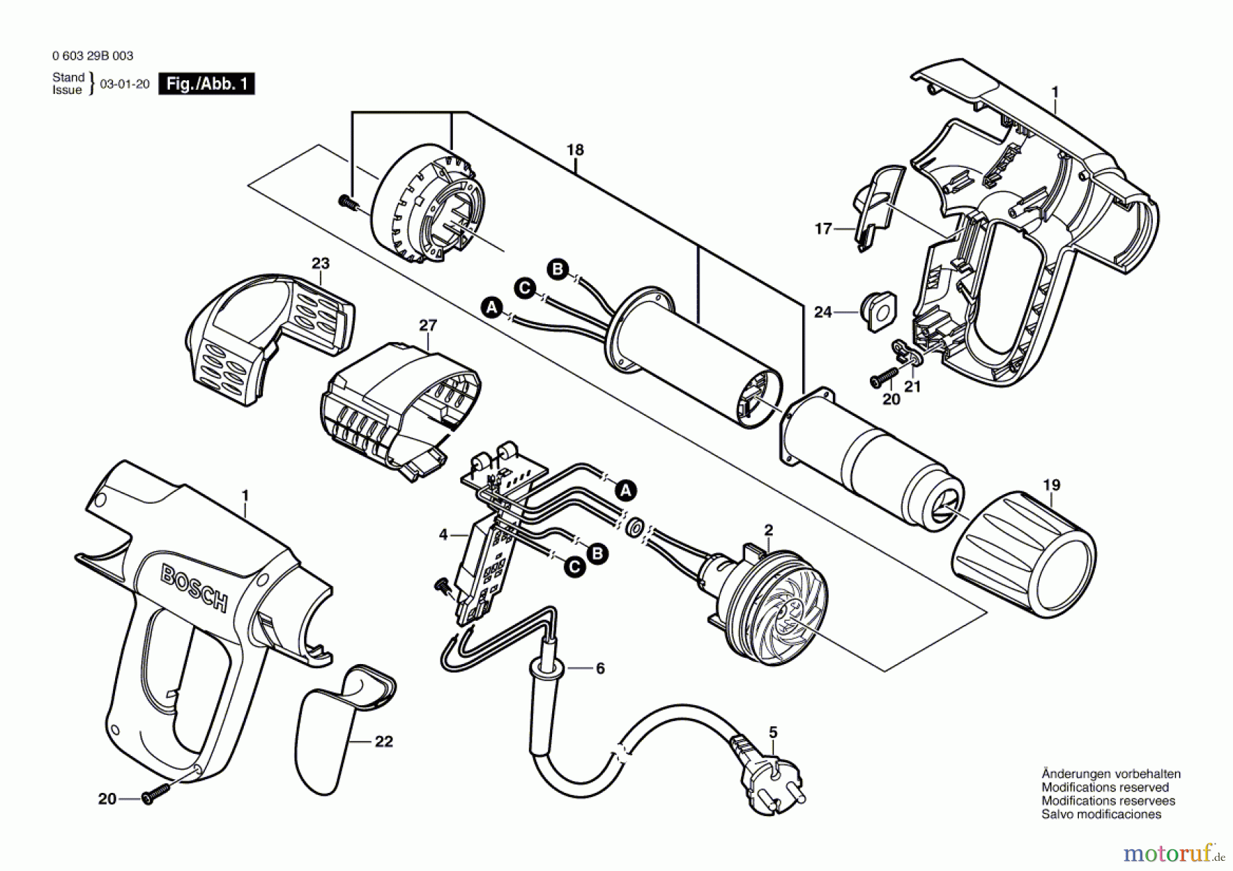  Bosch Werkzeug Heissluftgebläse PHG 600-3 Seite 1