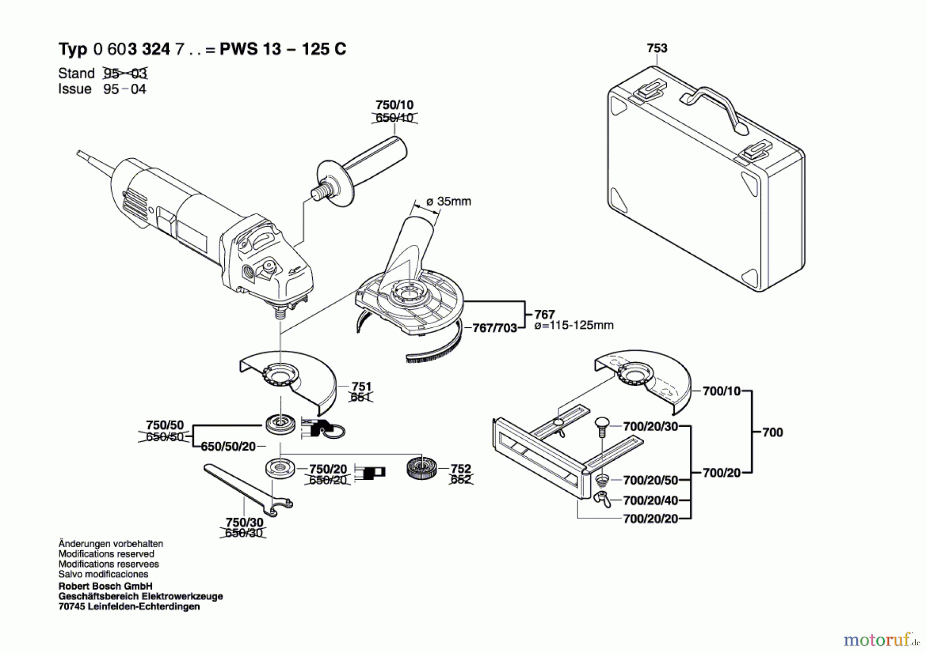  Bosch Werkzeug Gw-Winkelschleifer PWS 13-125 C Seite 2