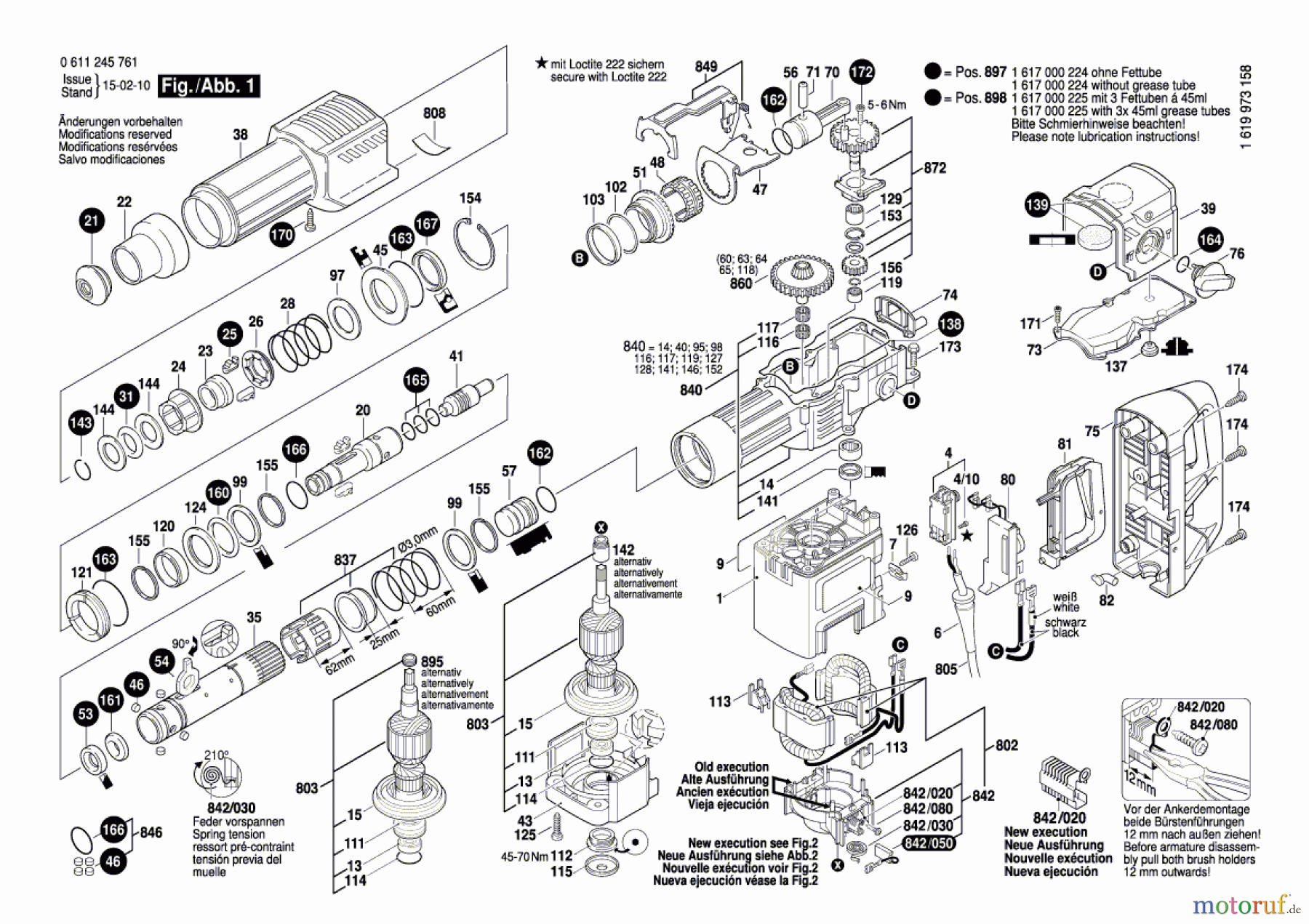  Bosch Werkzeug Bohrhammer BHD-11 Seite 1