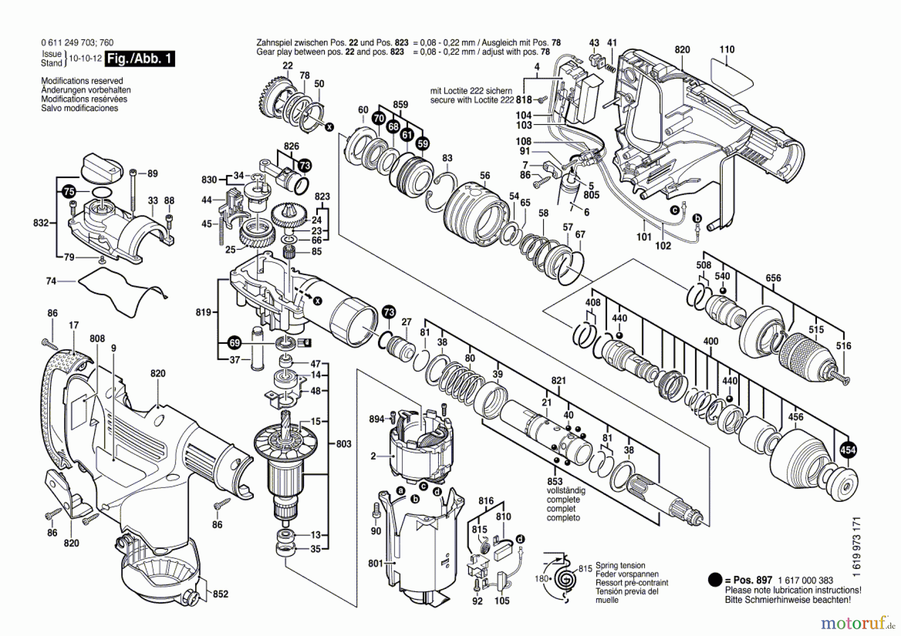  Bosch Werkzeug Bohrhammer GBH 3-28 FE Seite 1