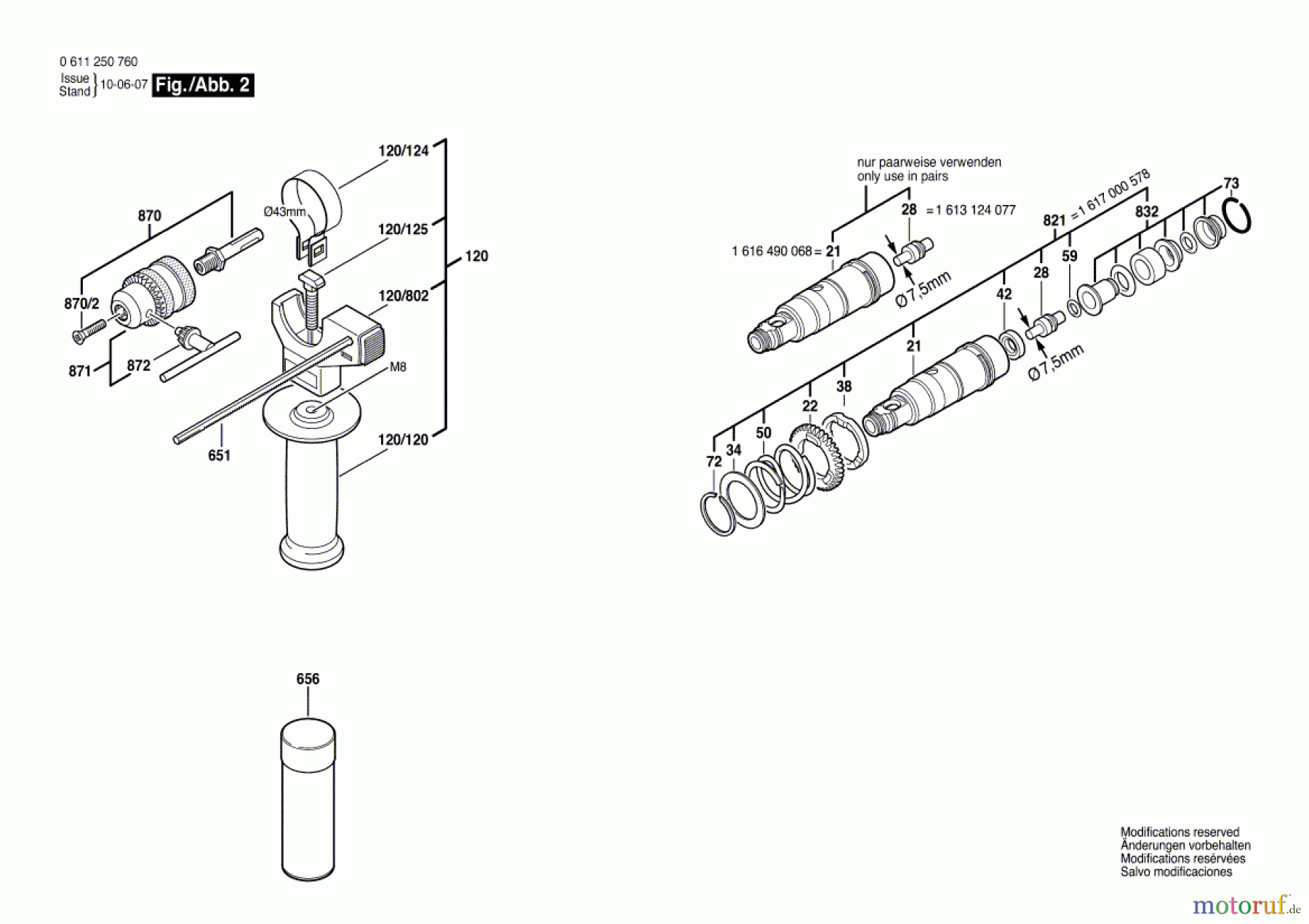  Bosch Werkzeug Bohrhammer H 22-SLE Seite 2