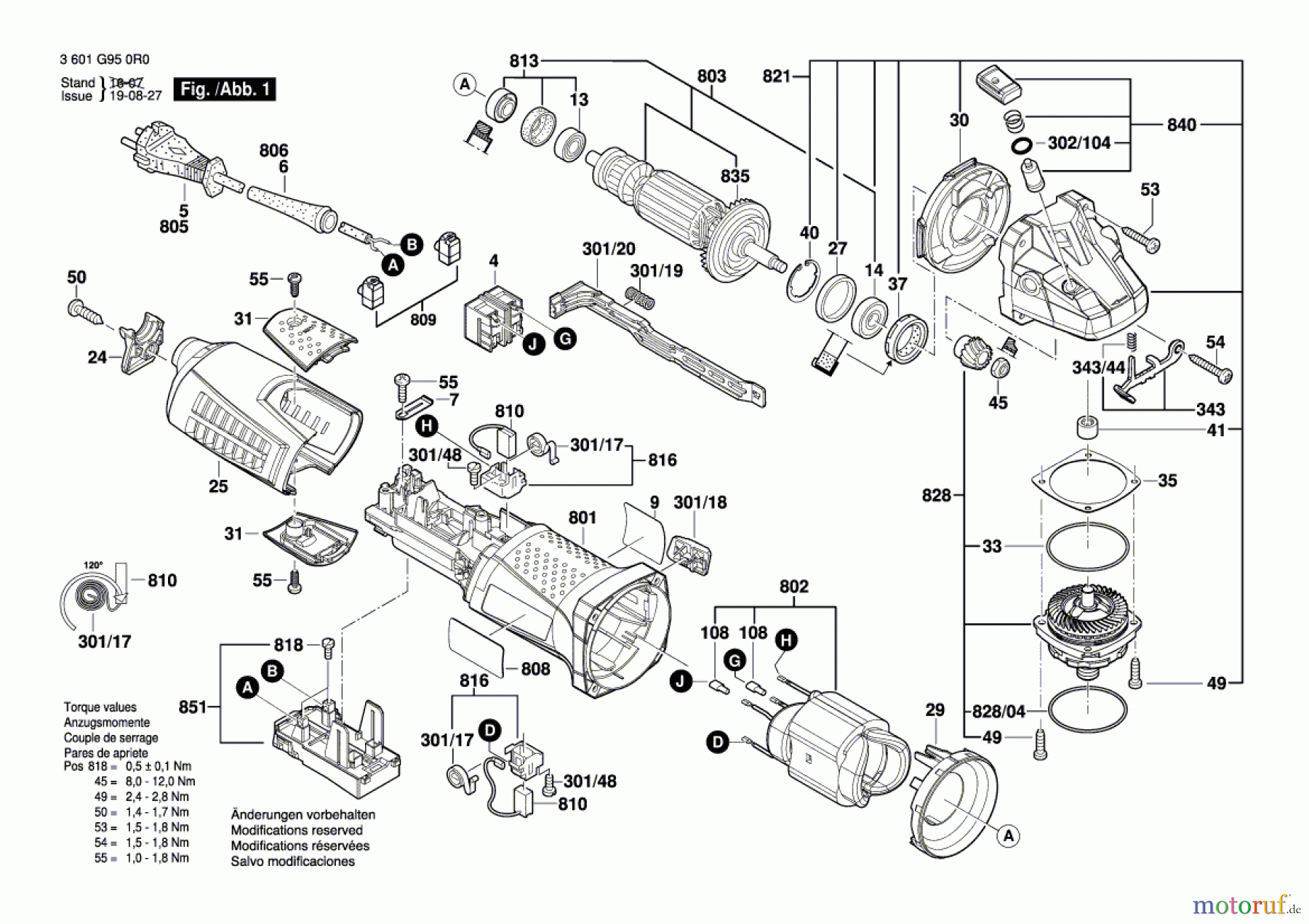  Bosch Werkzeug Winkelschleifer GWS 17-125 CI Seite 1