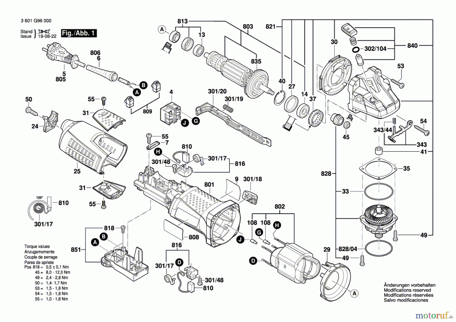  Bosch Werkzeug Winkelschleifer GWS 15-125 CIT Seite 1