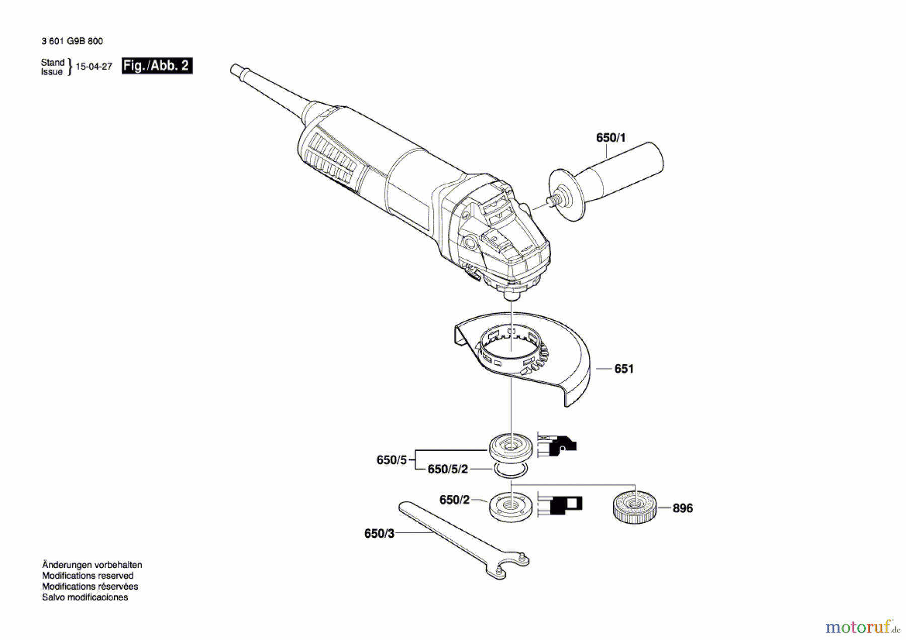  Bosch Werkzeug Winkelschleifer WKS 9-115 Seite 2