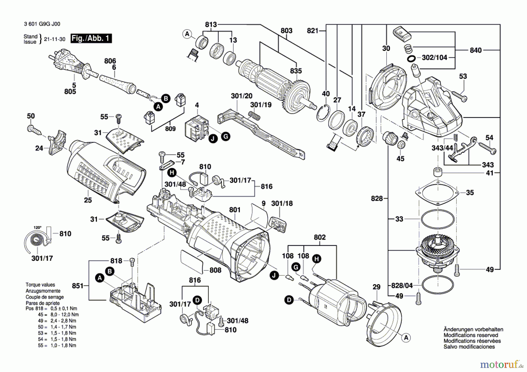  Bosch Werkzeug Winkelschleifer CG 17-150 Seite 1