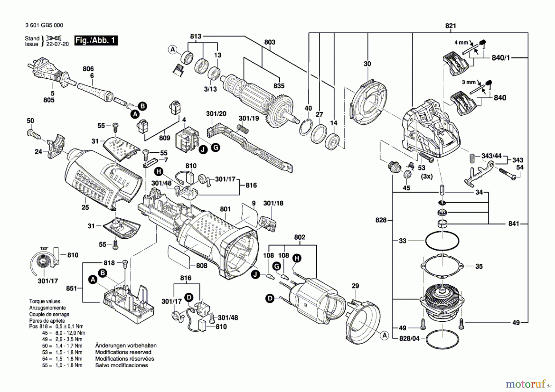  Bosch Werkzeug Winkelschleifer GWX 13-125 Seite 1